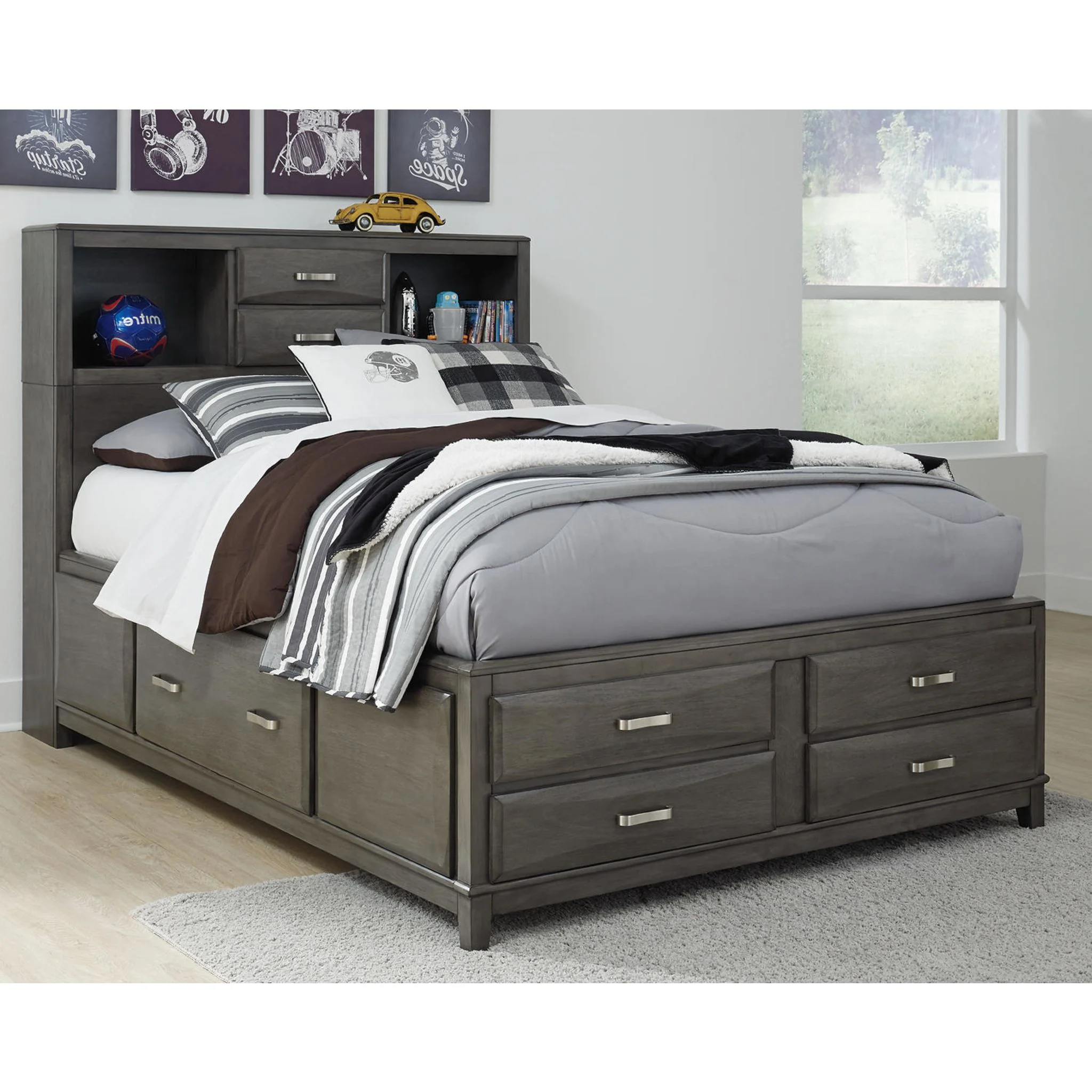 Caitbrook Full Bookcase Storage Bed - Image 6