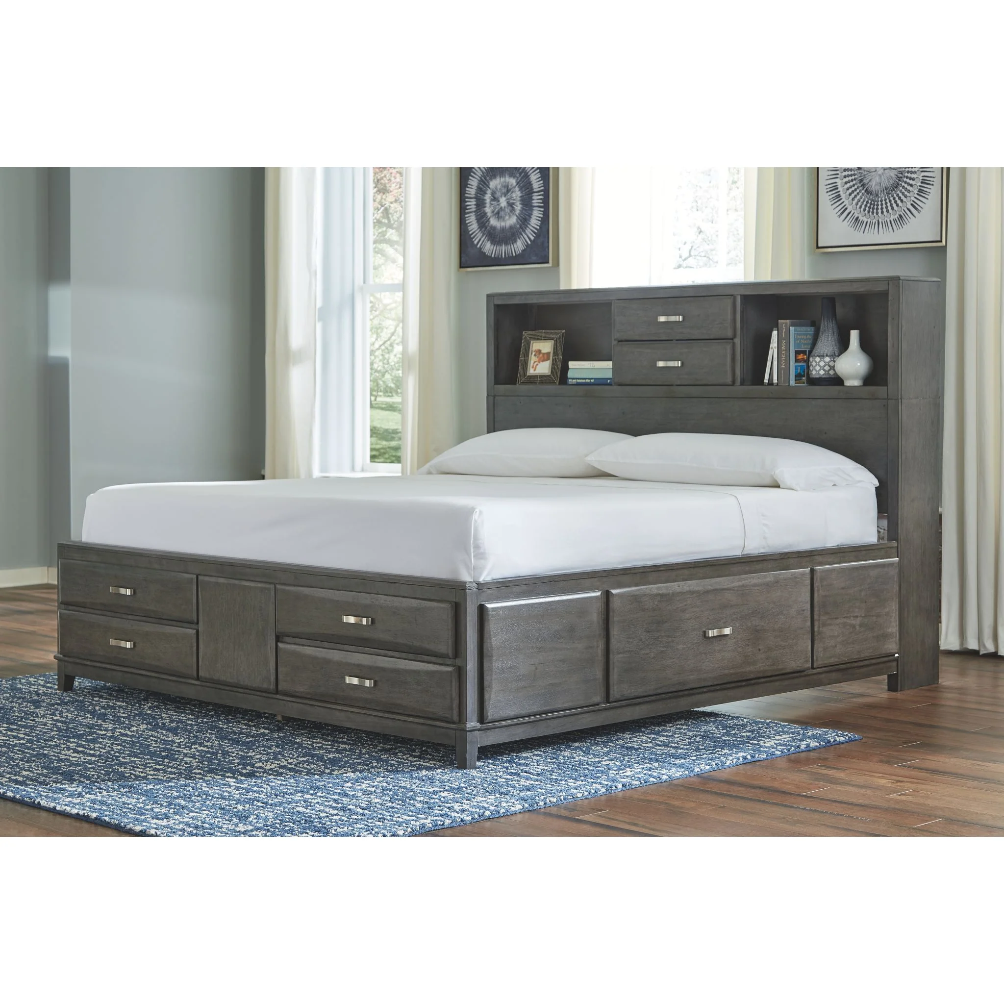 Caitbrook Bookcase Storage Bed - Image 21