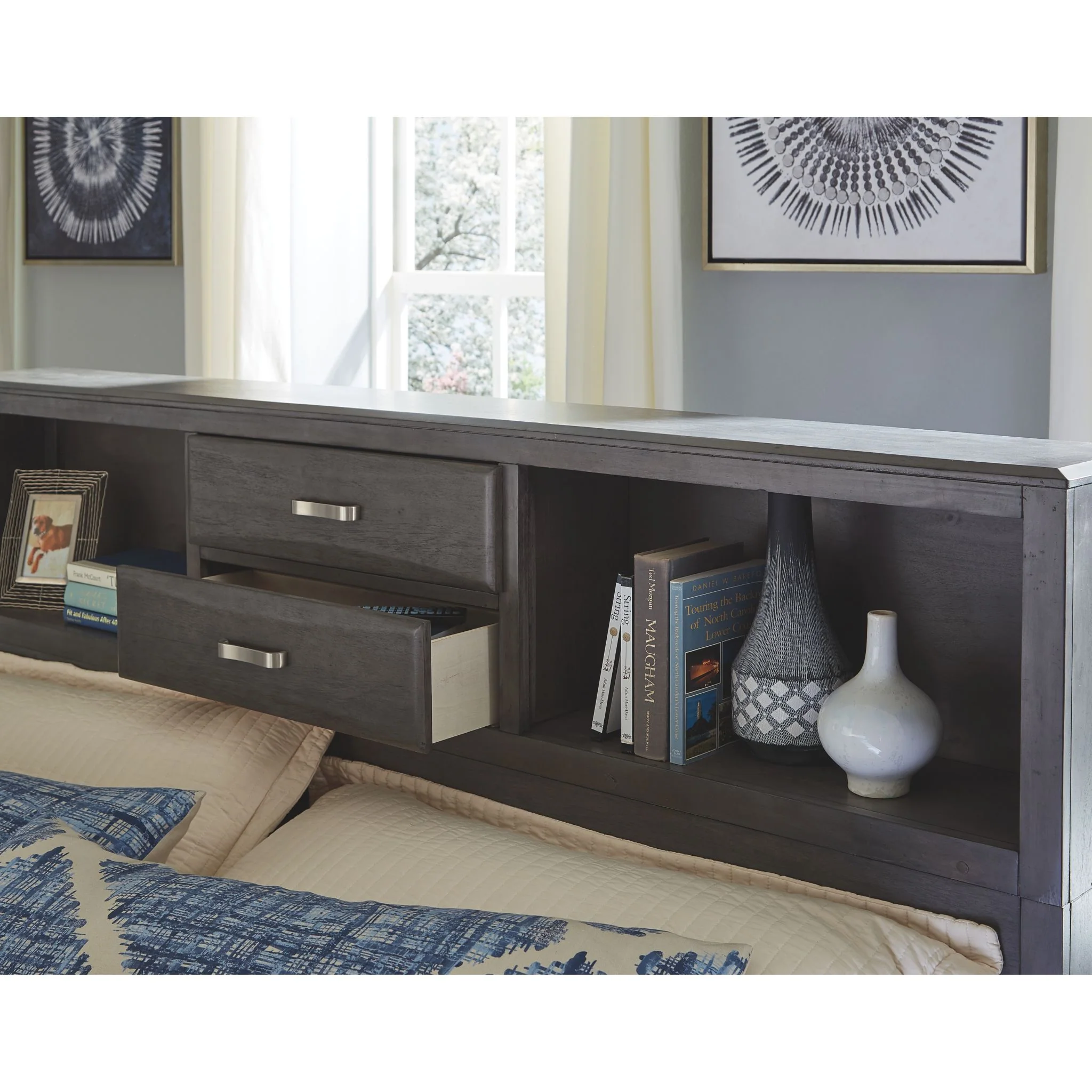 Caitbrook Bookcase Storage Bed - Image 5