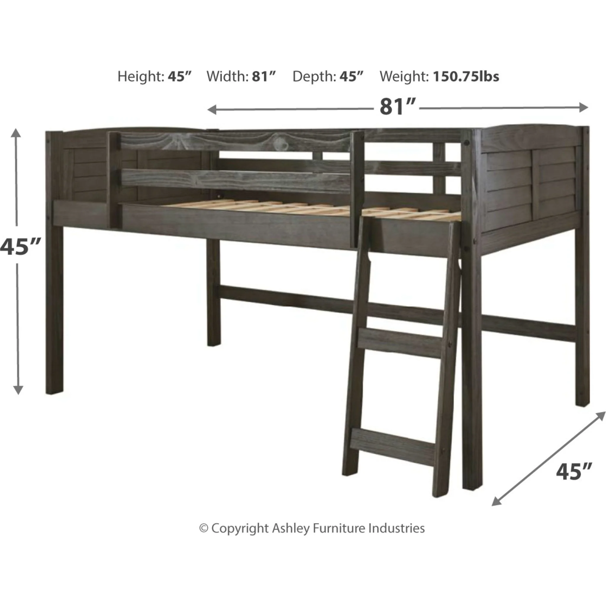 Caitbrook Twin Loft Bed - Image 4