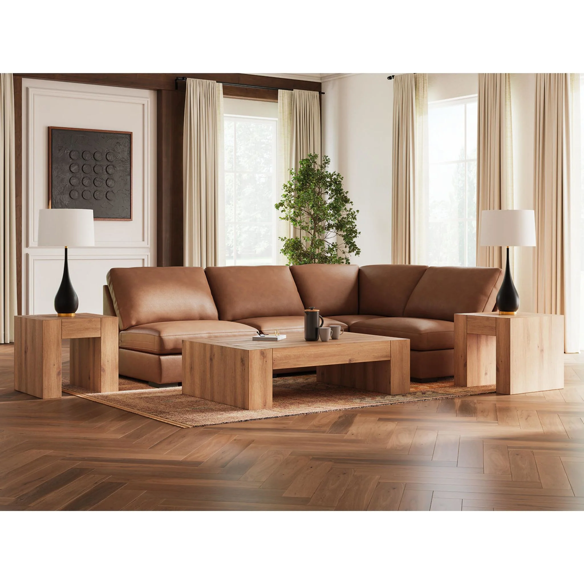Calden-Exclusive 4 Piece Sectional - Image 5