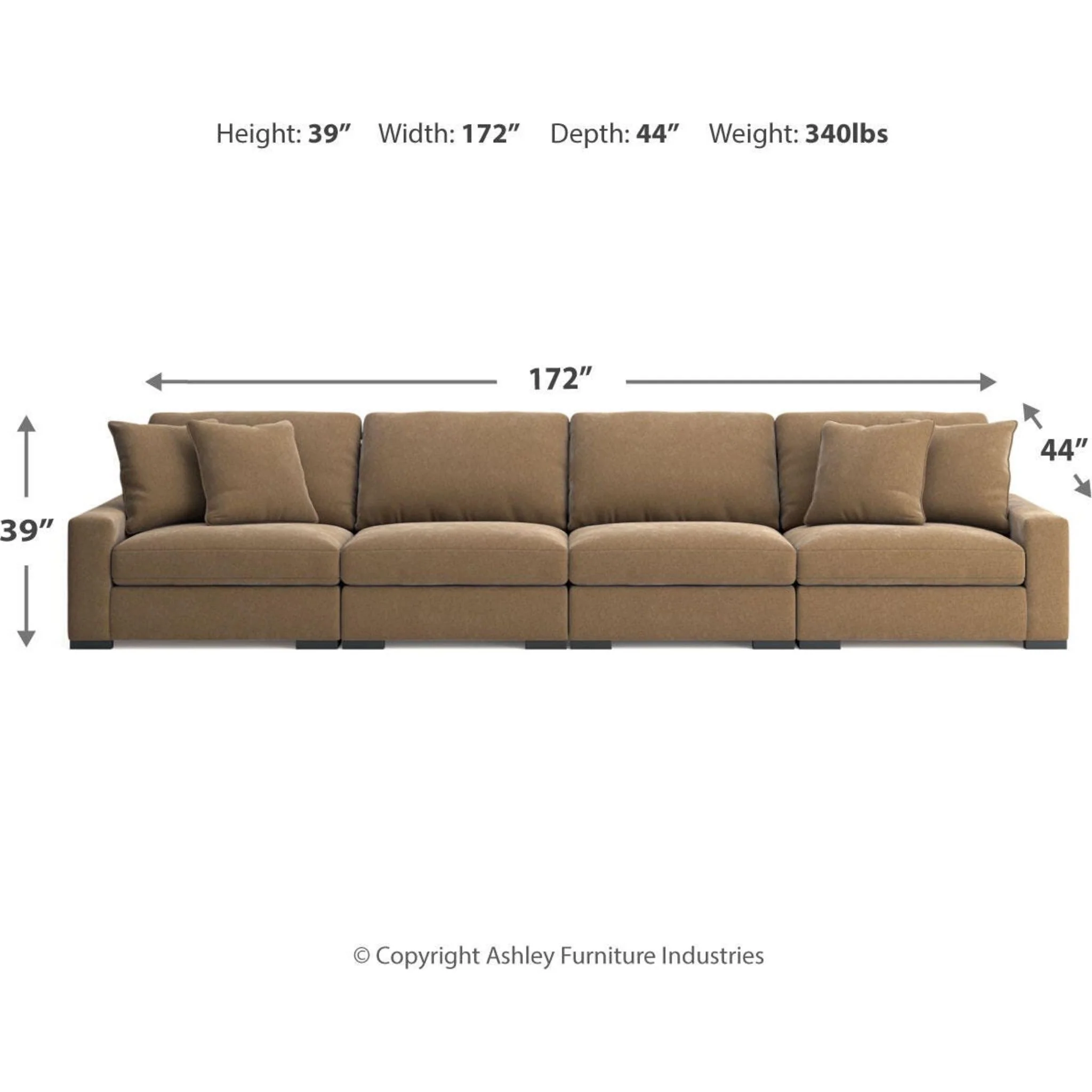 Calden-Exclusive 4 Piece Modular Sectional - Image 3