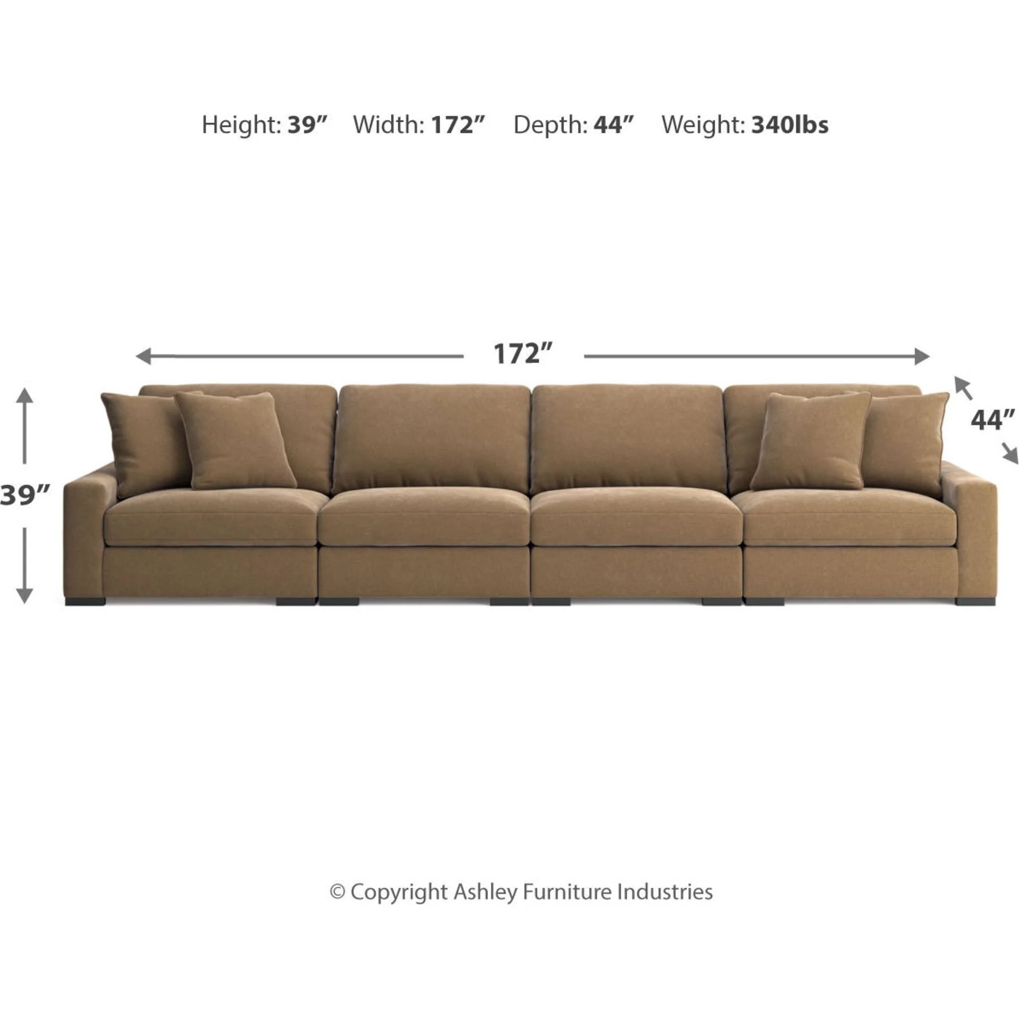 Calden-Exclusive 4 Piece Modular Sectional - Image 8