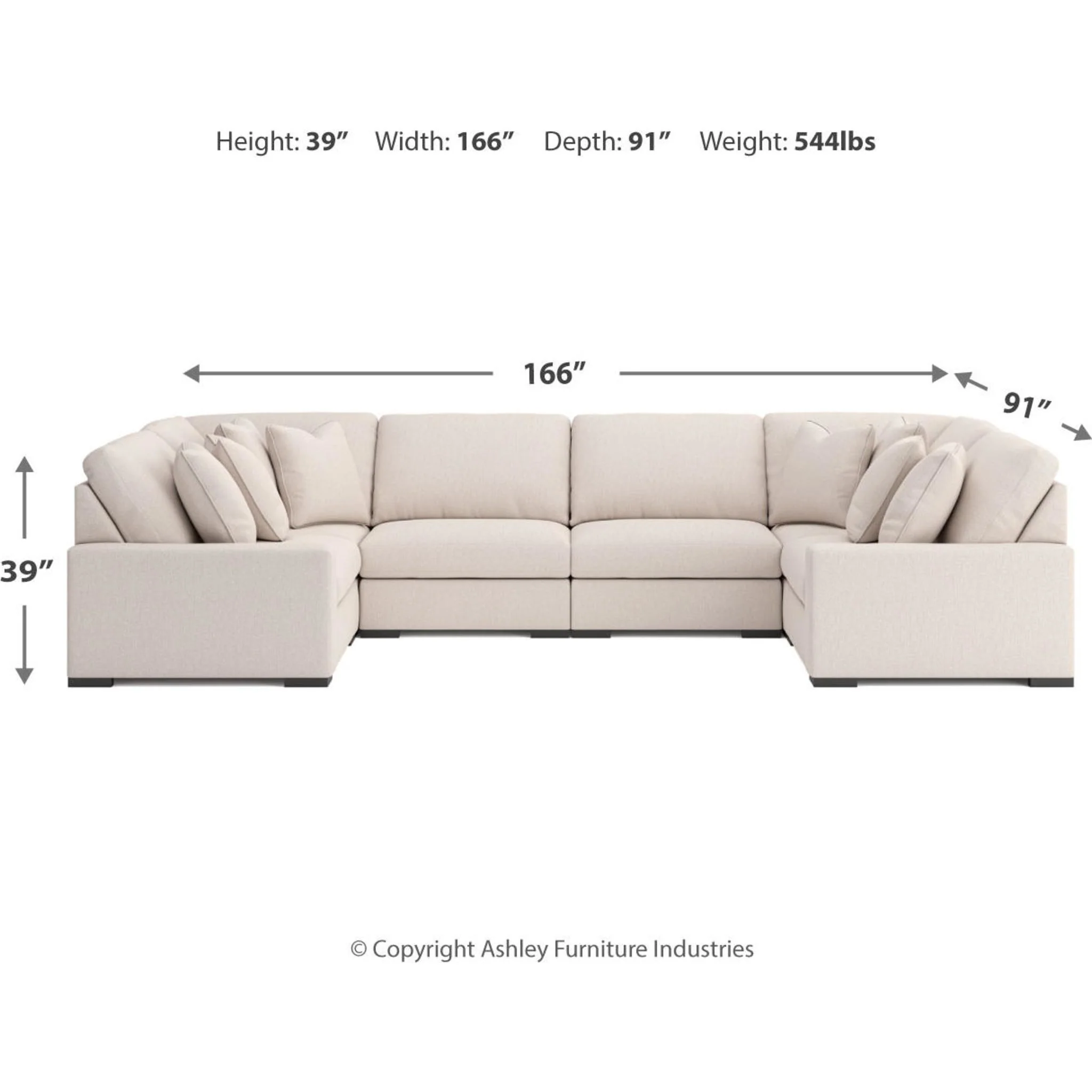 Calden-Exclusive 6 Piece Modular Sectional - Image 19