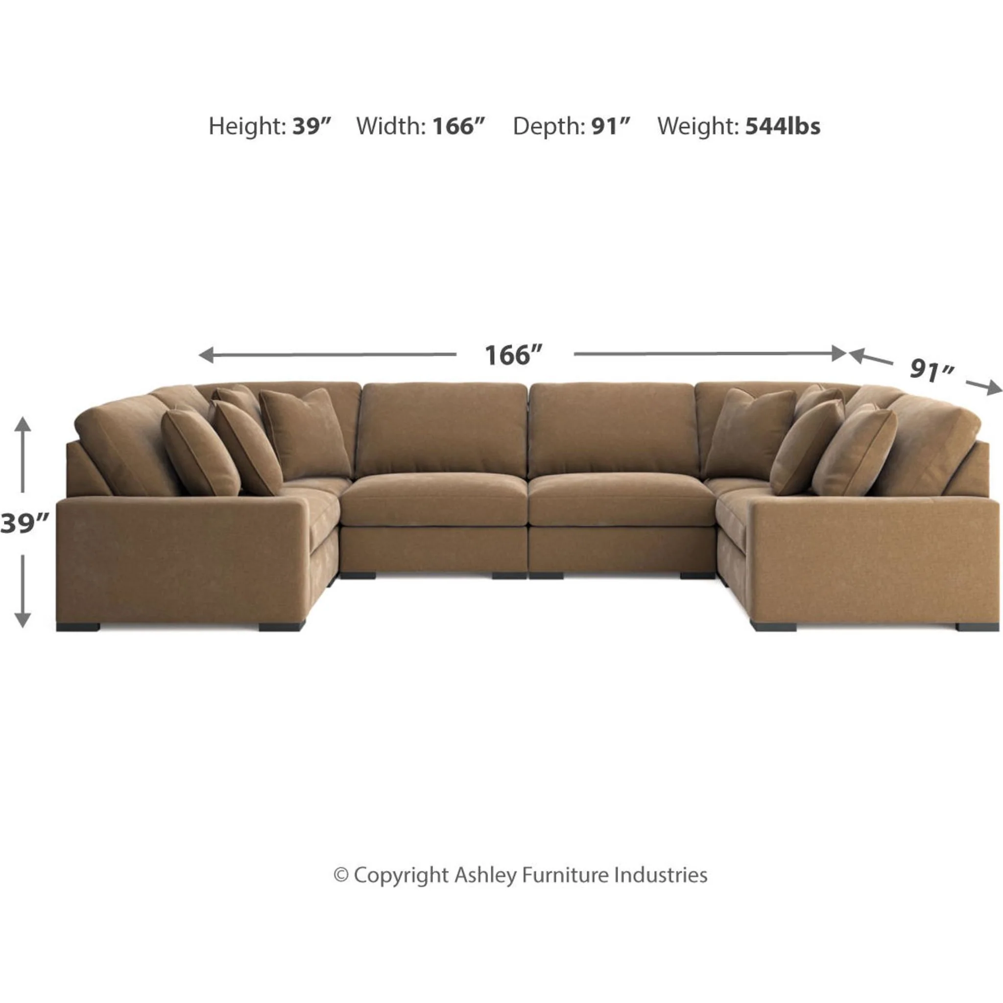 Calden-Exclusive 6 Piece Modular Sectional - Image 7