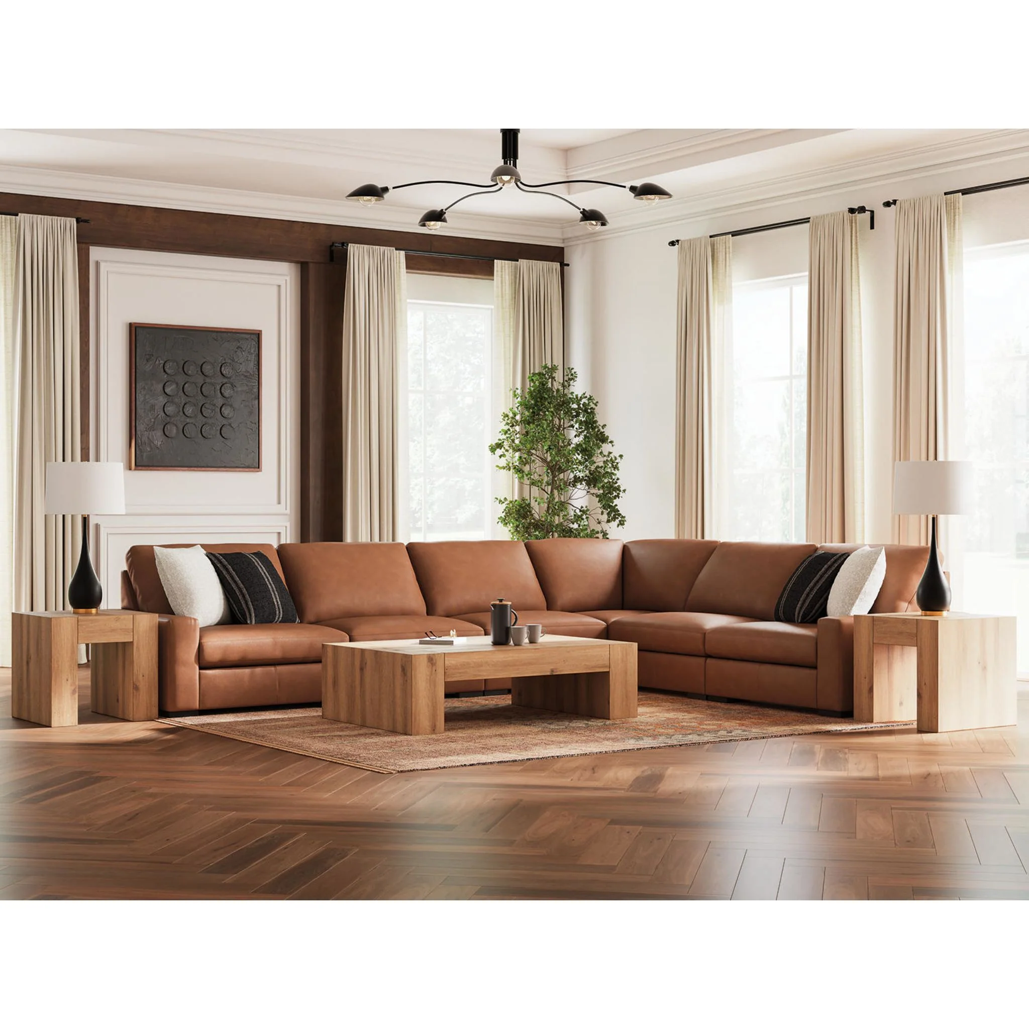 Calden-Exclusive 6 Piece Sectional - Image 4