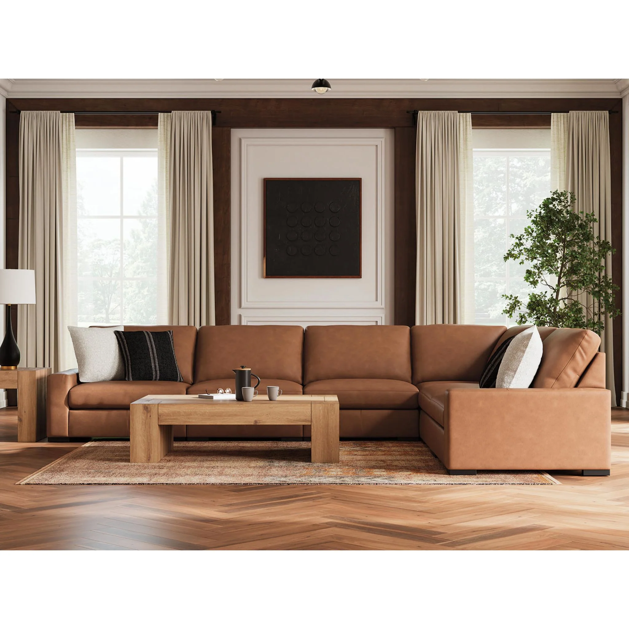 Calden-Exclusive 6 Piece Sectional - Image 5