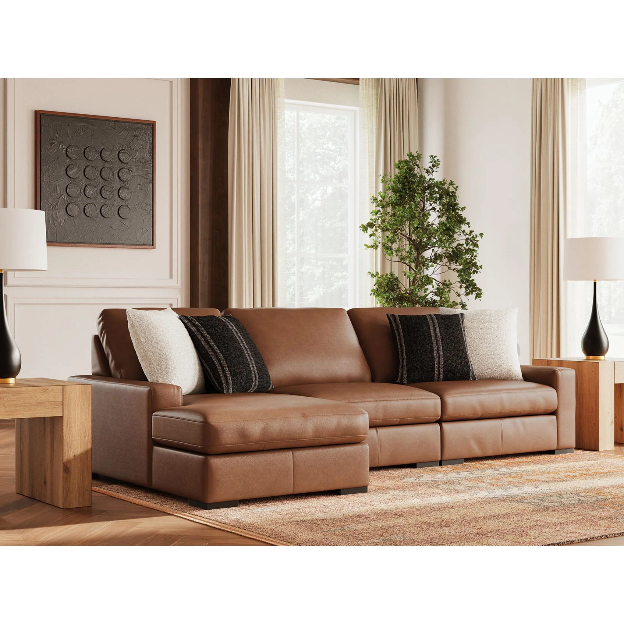 Calden-Exclusive 3 Piece Modular Sectional with Chaise - Image 13