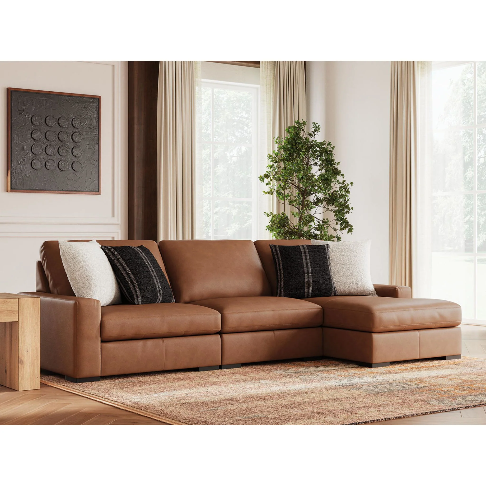 Calden-Exclusive 3 Piece Modular Sectional with Chaise - Image 6