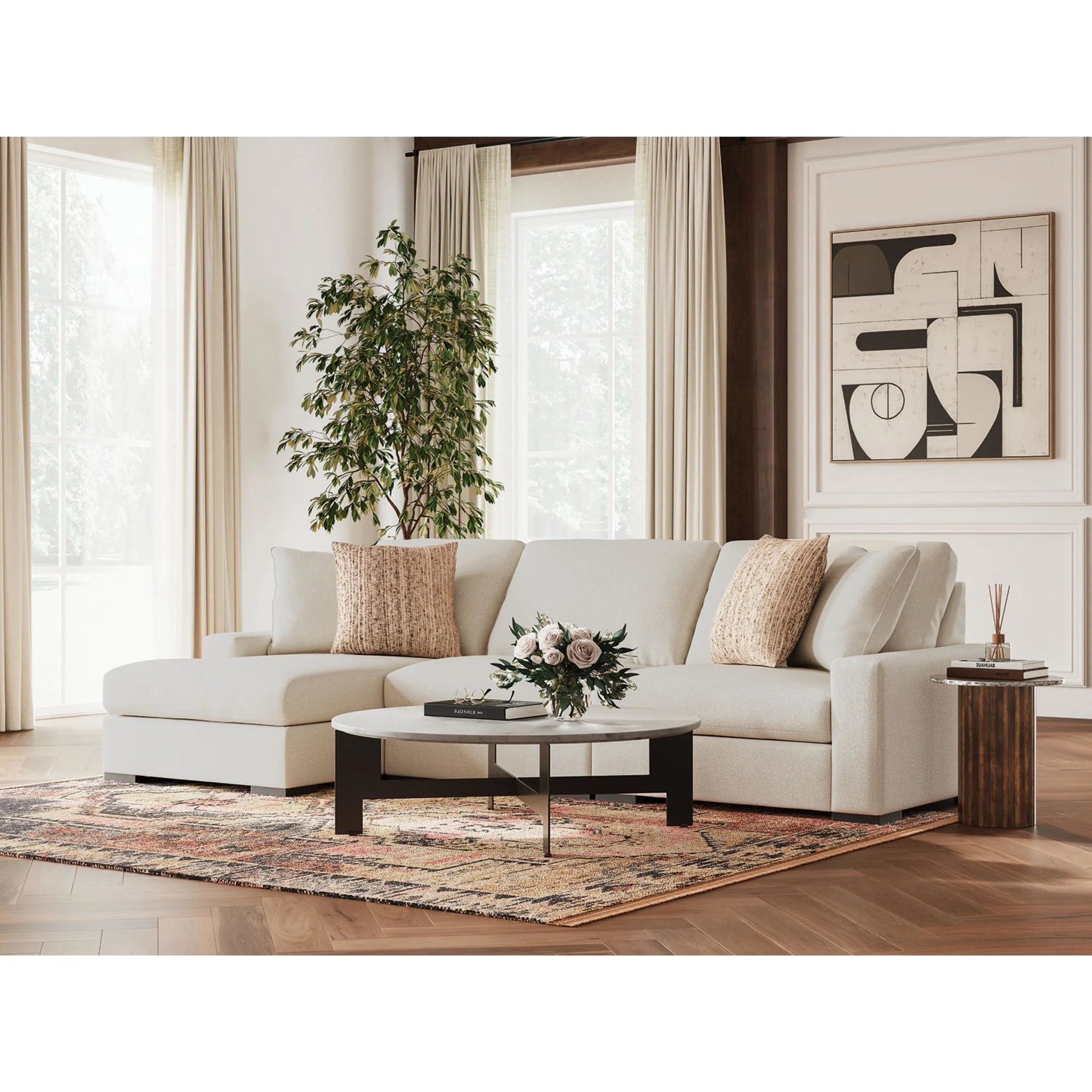 Calden-Exclusive 3 Piece Sectional with Chaise - Image 58