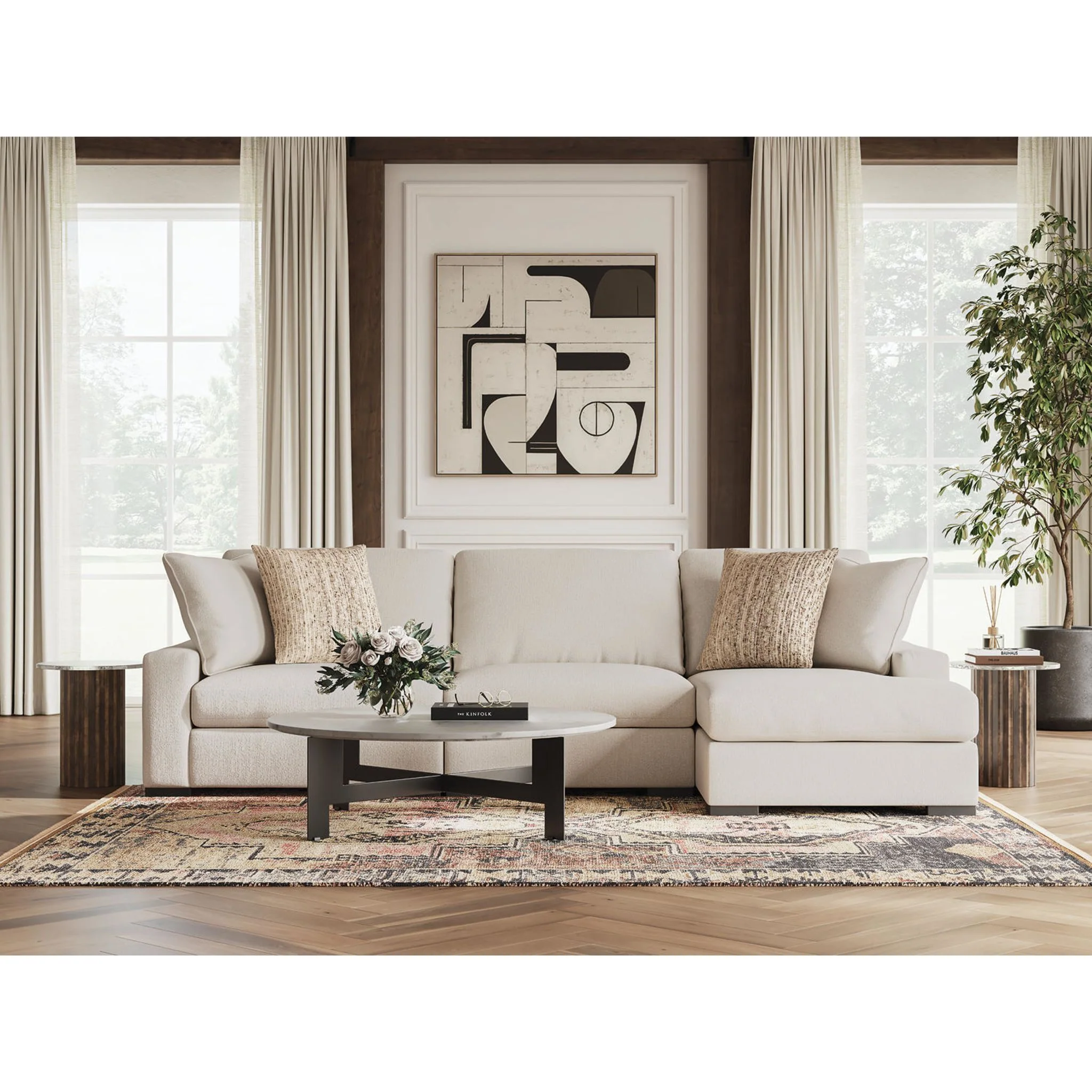 Calden-Exclusive 3 Piece Sectional with Chaise - Image 9
