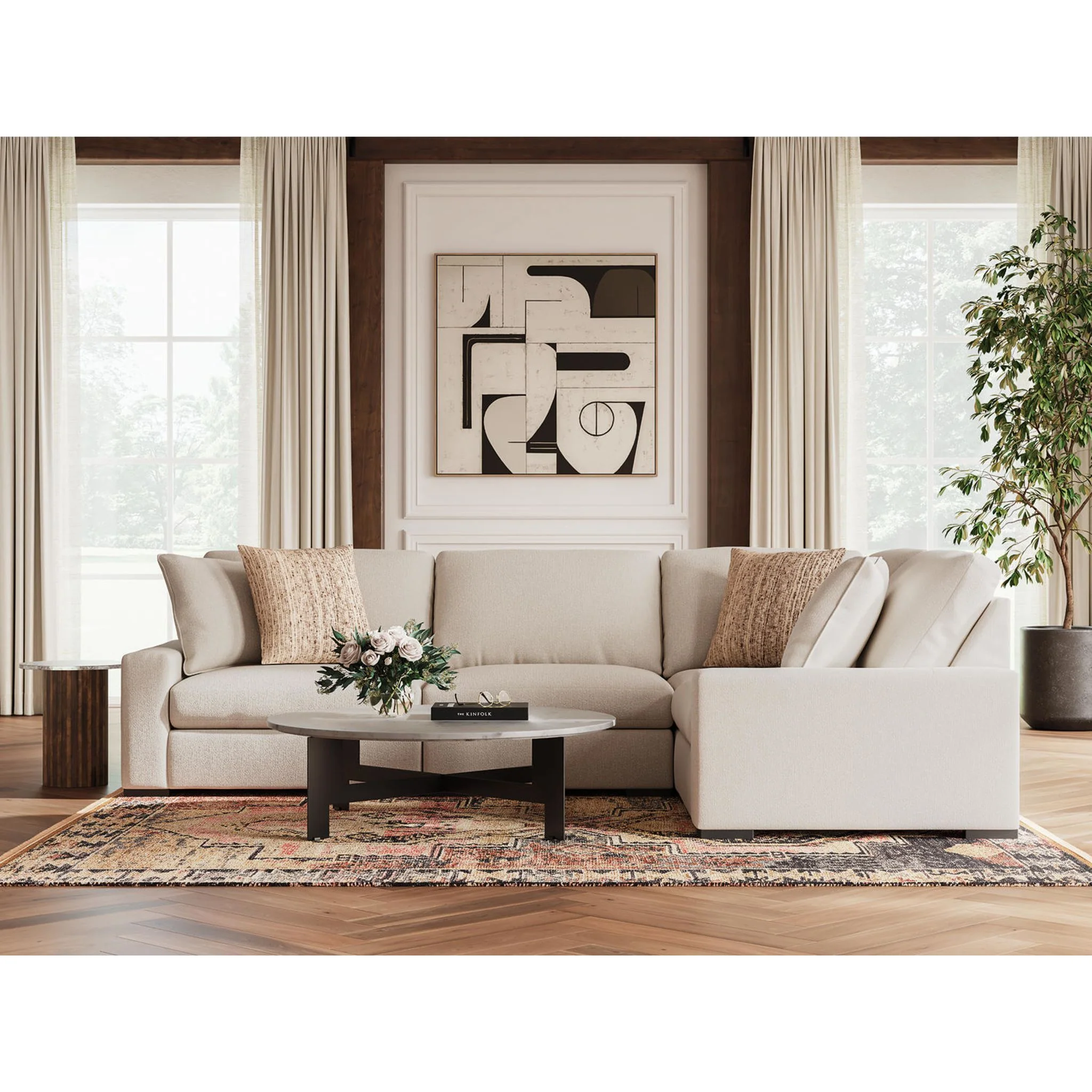 Calden-Exclusive 4 Piece Modular Sectional - Image 2