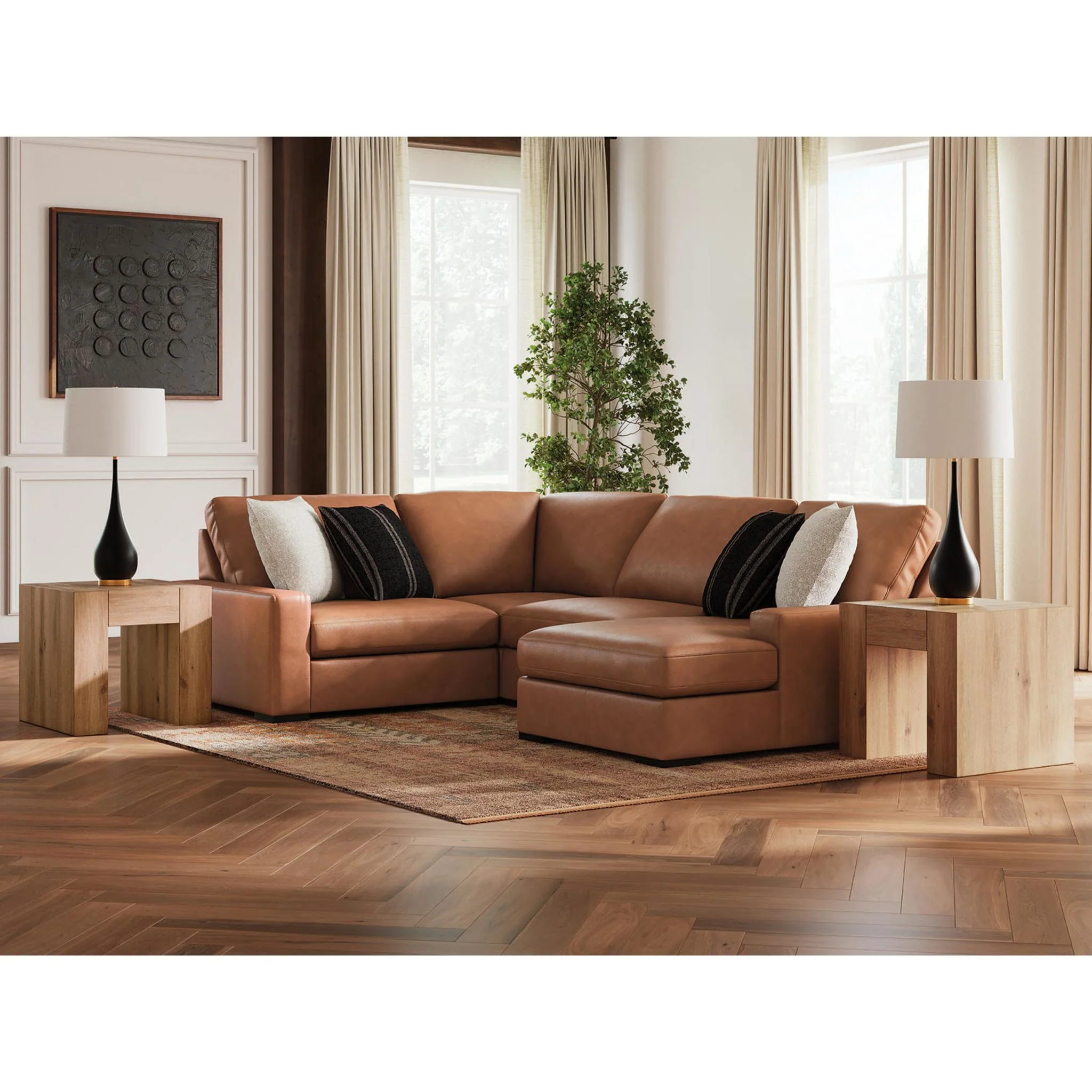 Calden-Exclusive 4 Piece Modular Sectional with Chaise - Image 7