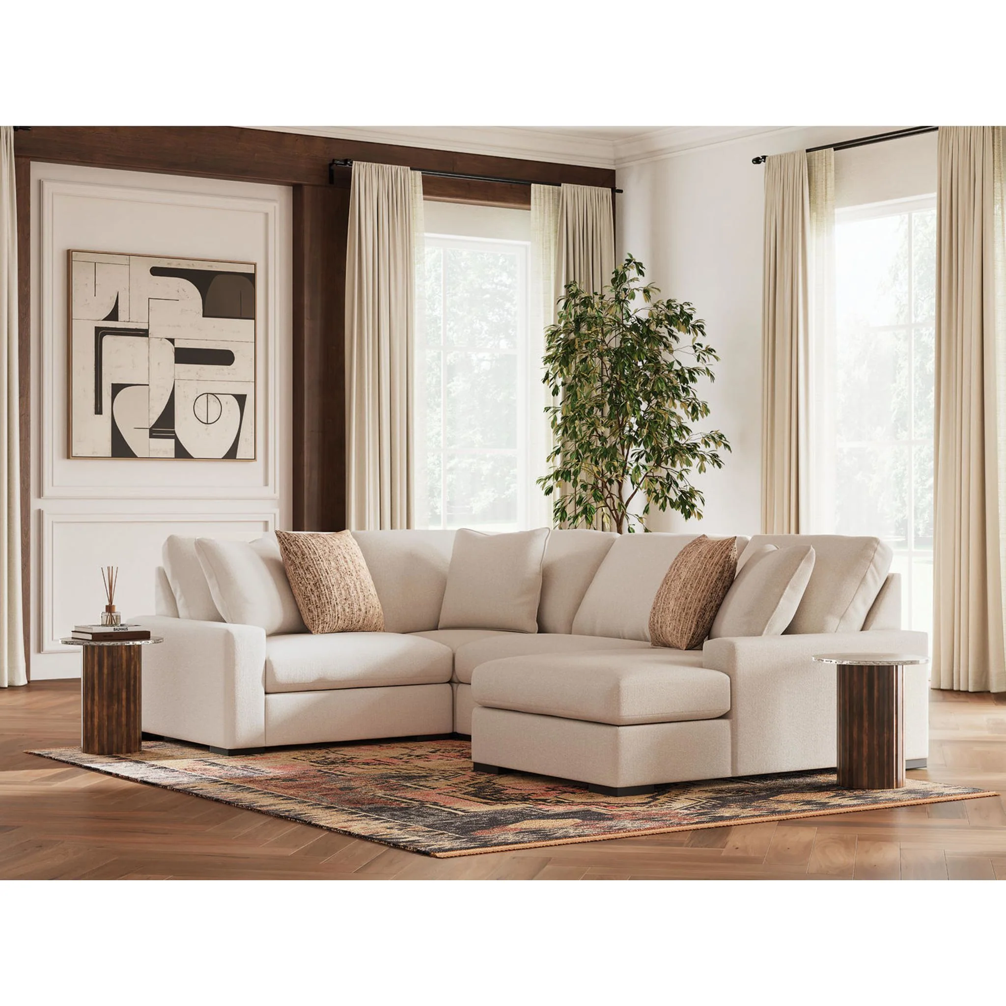Calden-Exclusive 4 Piece Modular Sectional with Chaise - Image 30