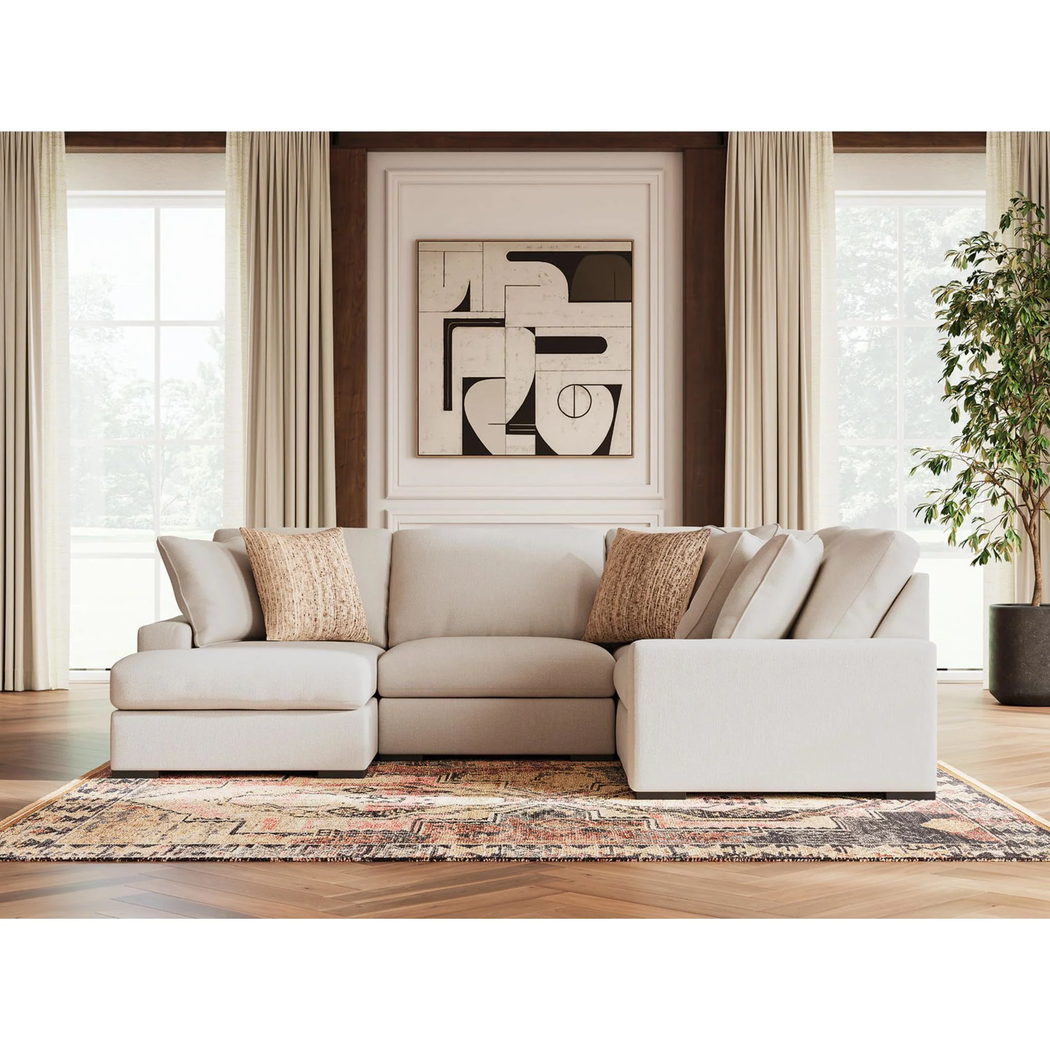 Calden-Exclusive 4 Piece Modular Sectional with Chaise - Image 35