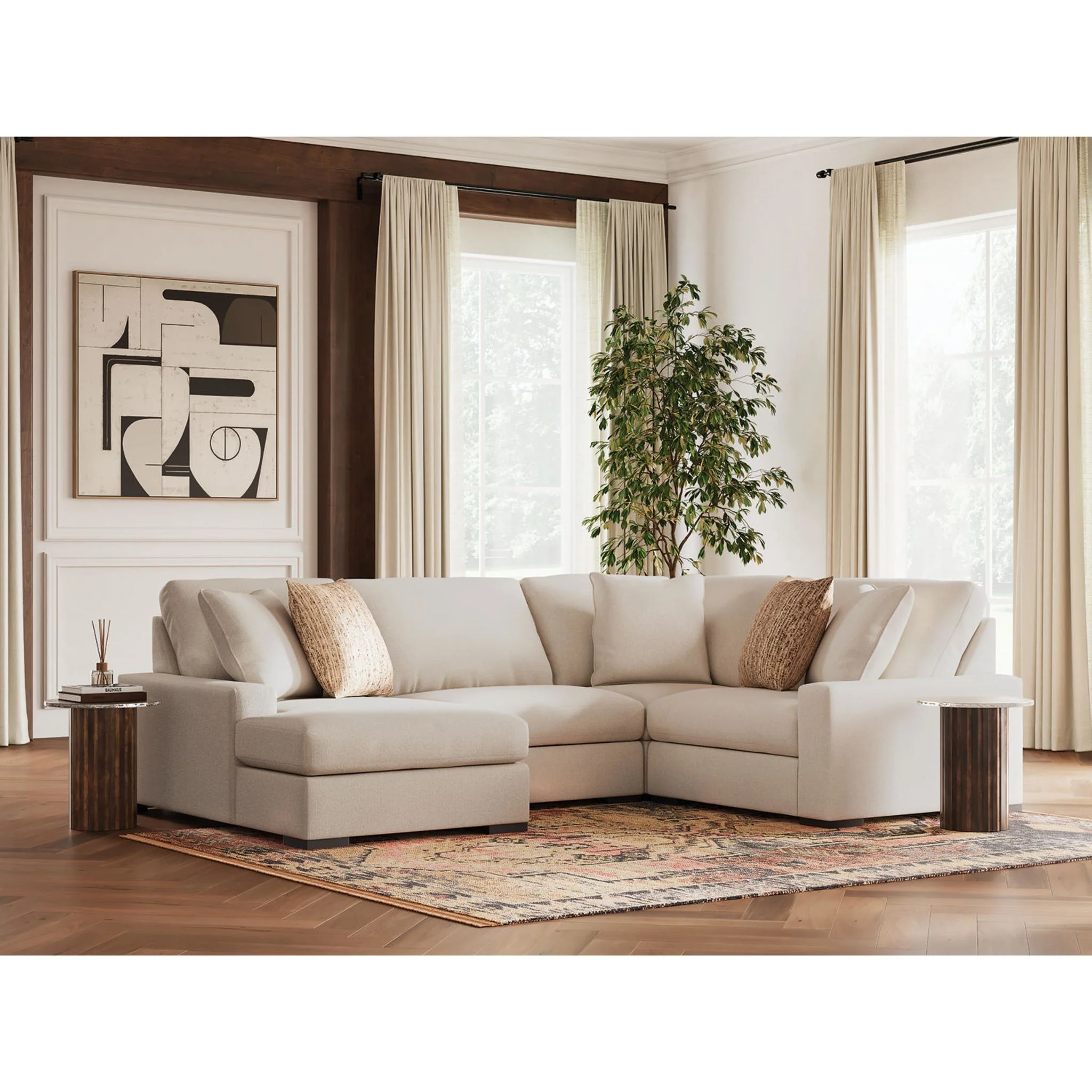 Calden-Exclusive 4 Piece Modular Sectional with Chaise - Image 57