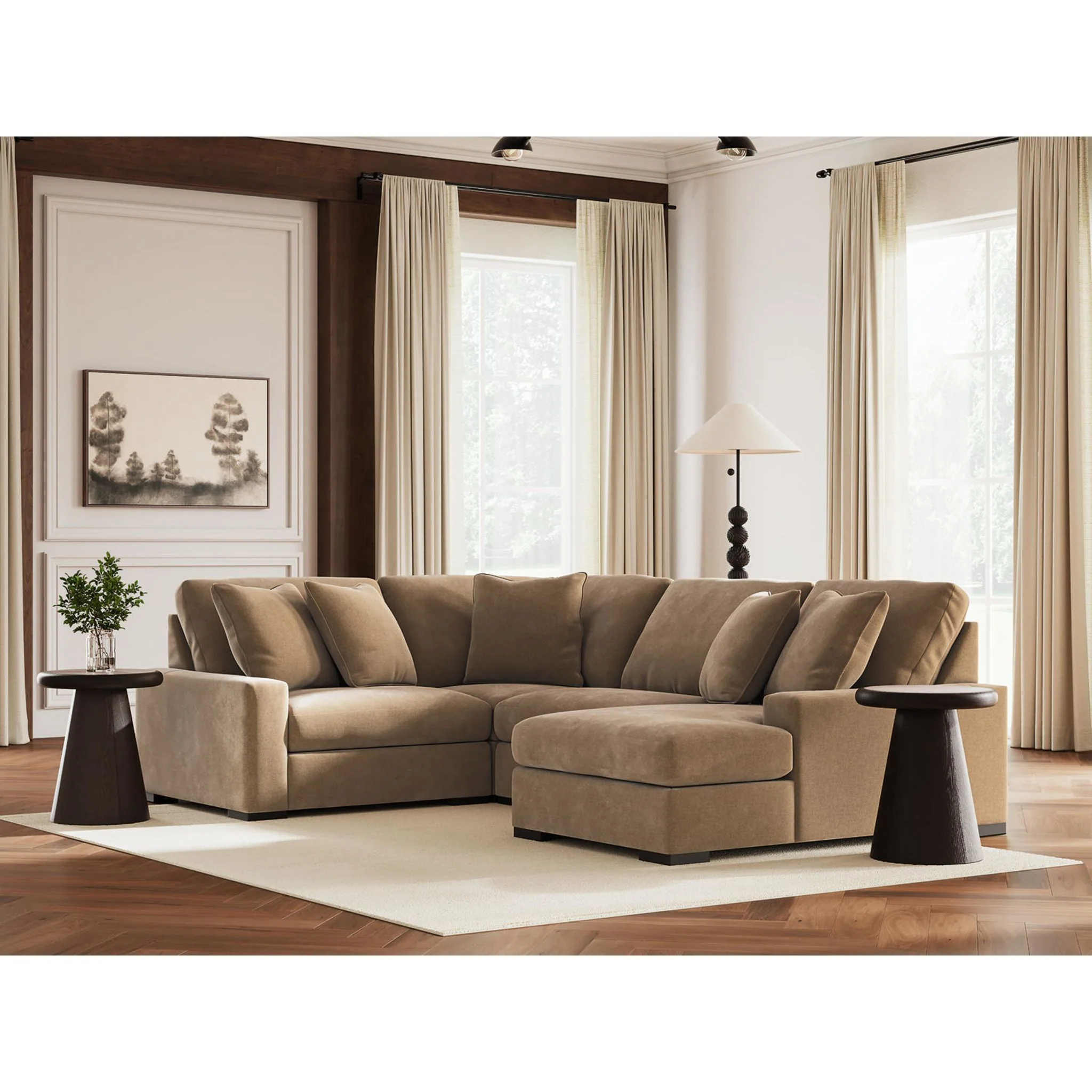 Calden-Exclusive 4 Piece Modular Sectional with Chaise - Image 6