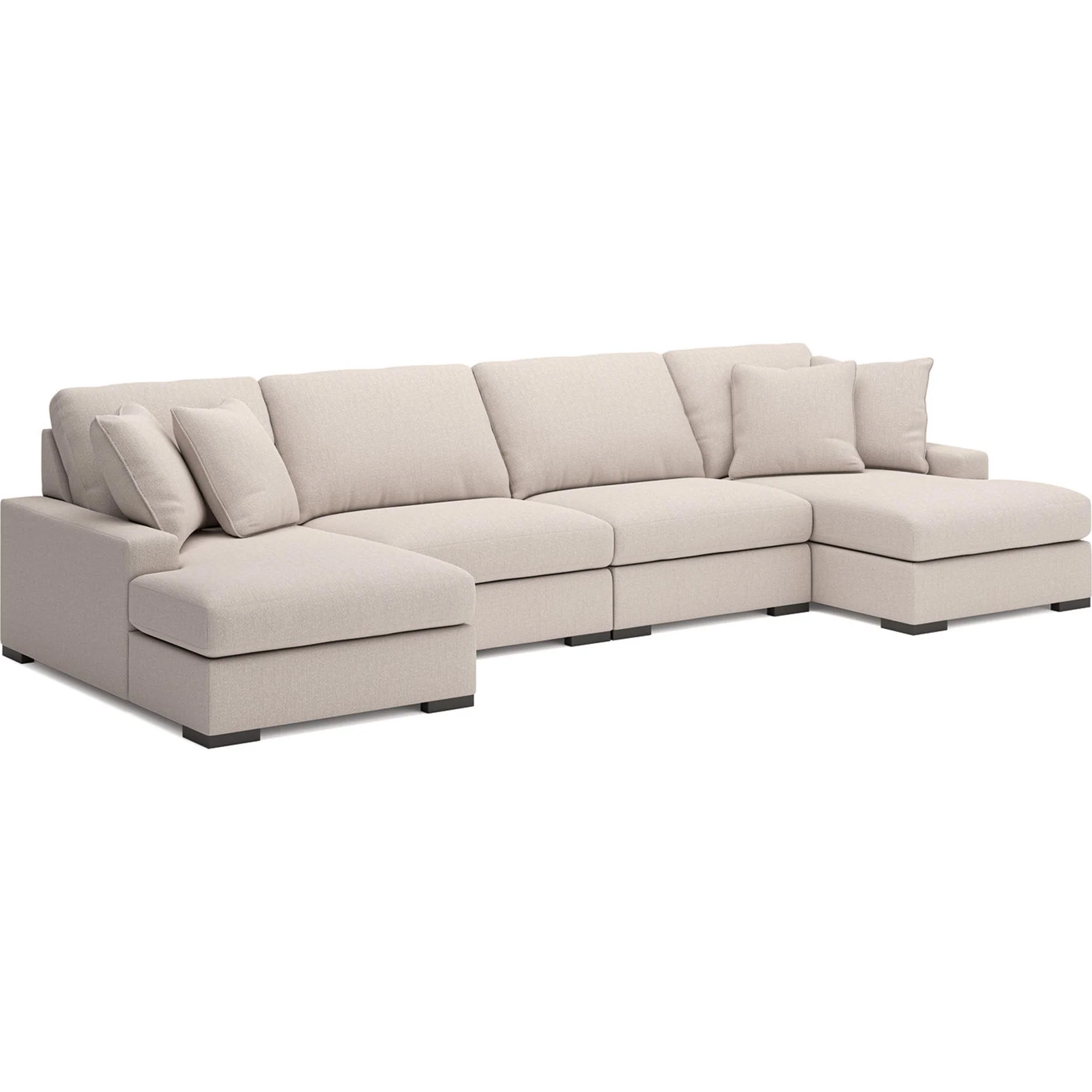 Calden-Exclusive 4 Piece Sectional with Double Chaise - Image 27