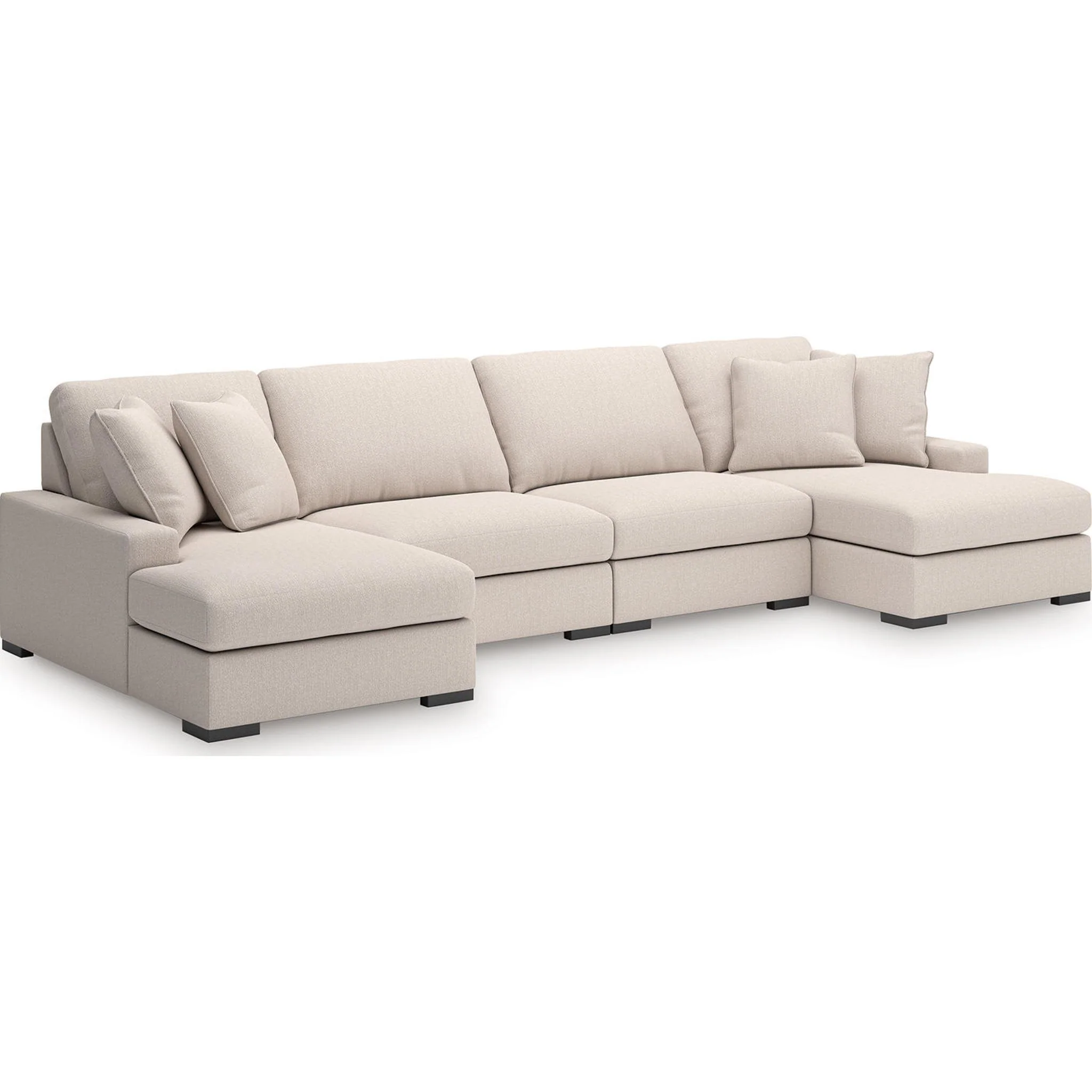 Calden-Exclusive 4 Piece Sectional with Double Chaise - Image 7
