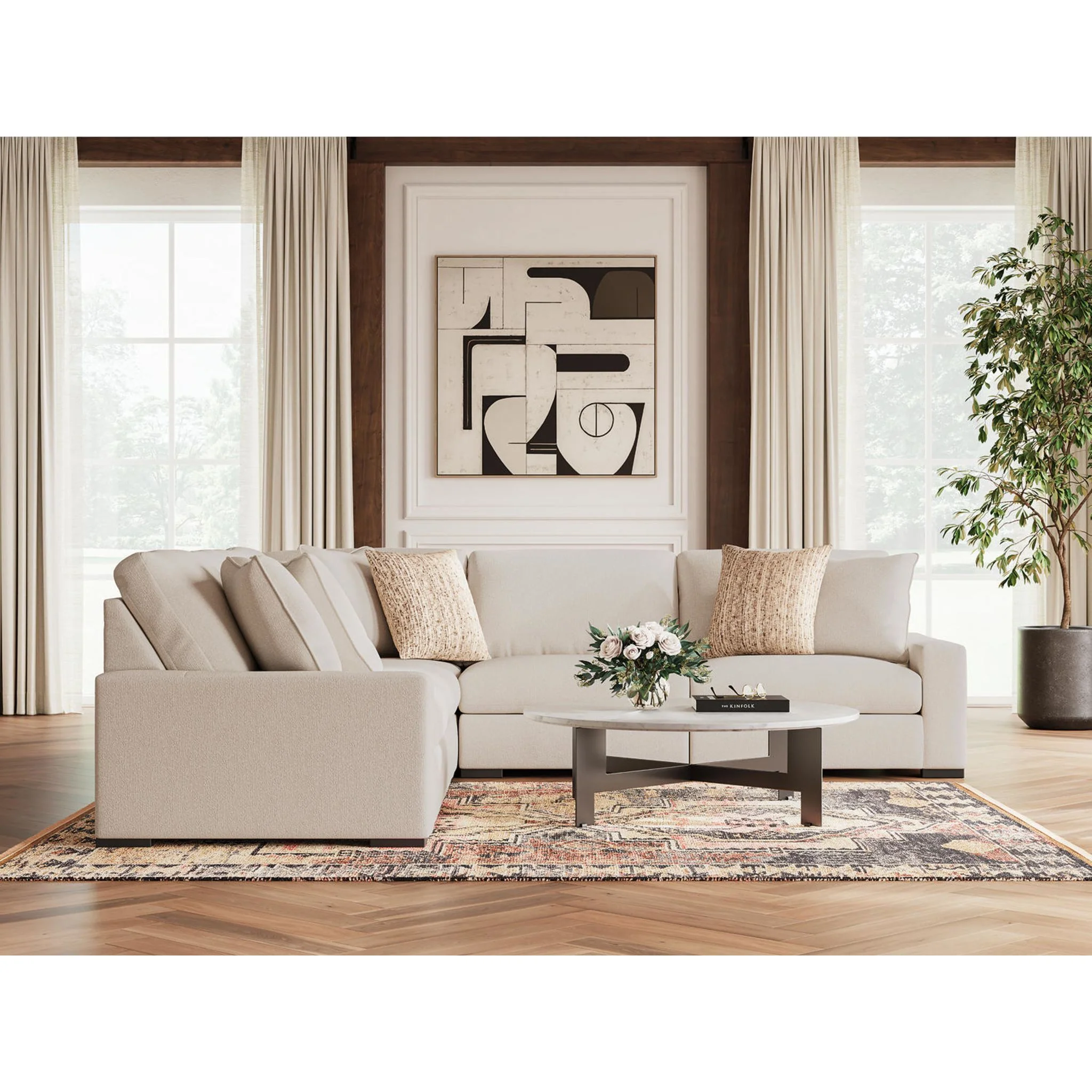 Calden-Exclusive 5 Piece Modular Sectional - Image 2