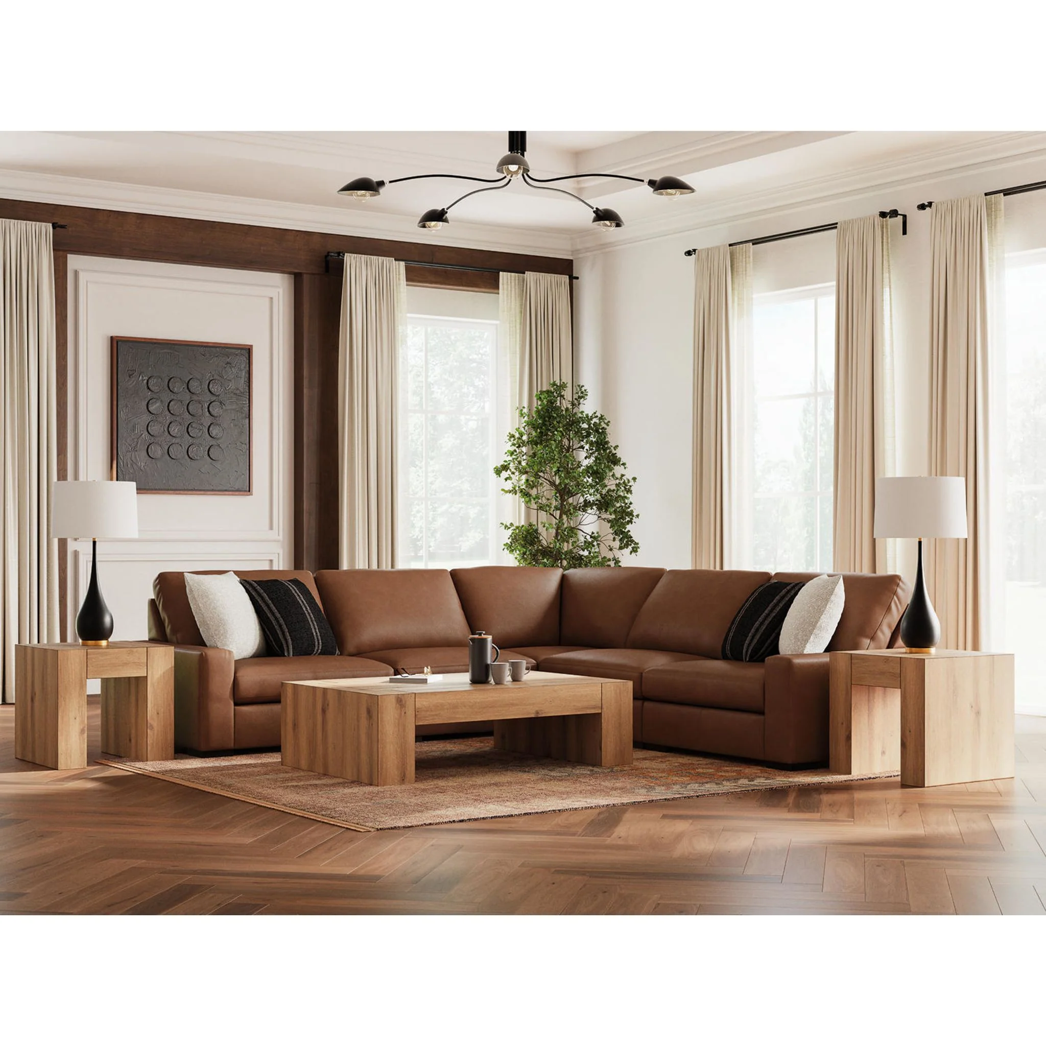 Calden-Exclusive 5 Piece Modular Sectional - Image 7