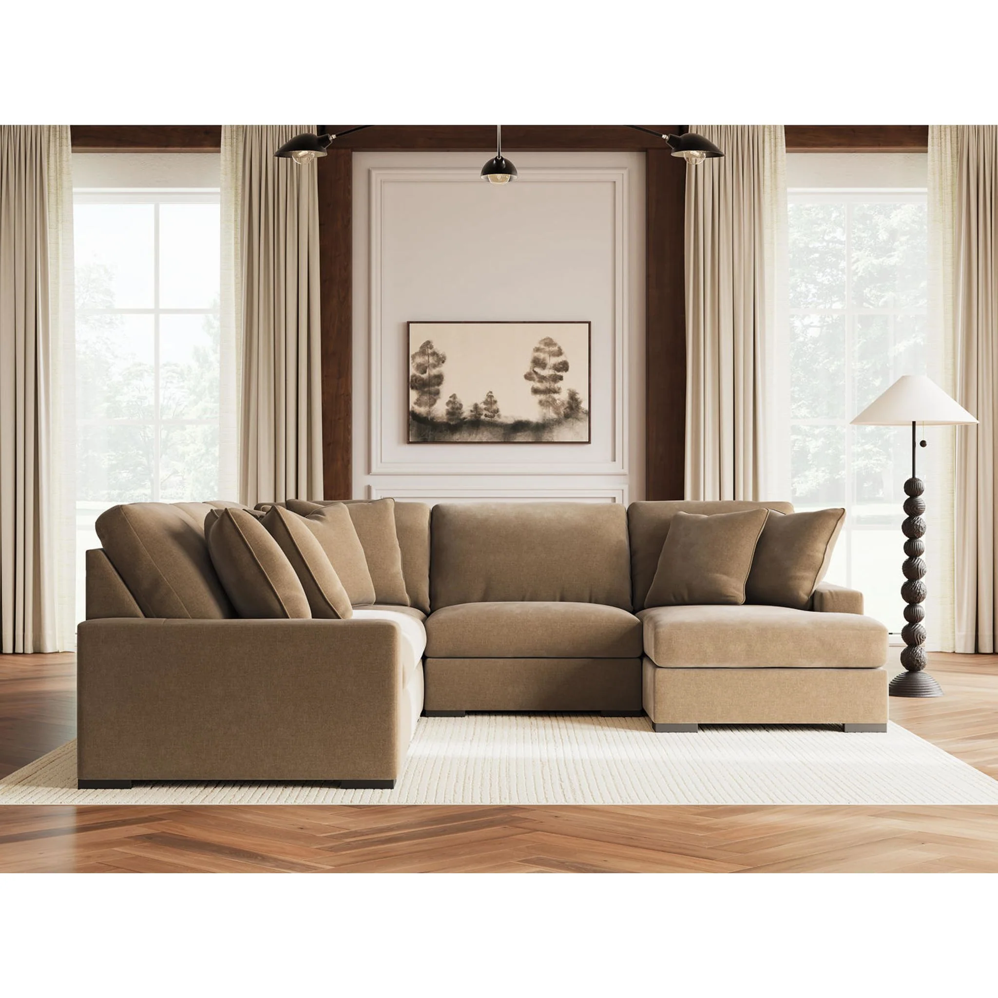 Calden-Exclusive 5 Piece Modular Sectional with Chaise - Image 59