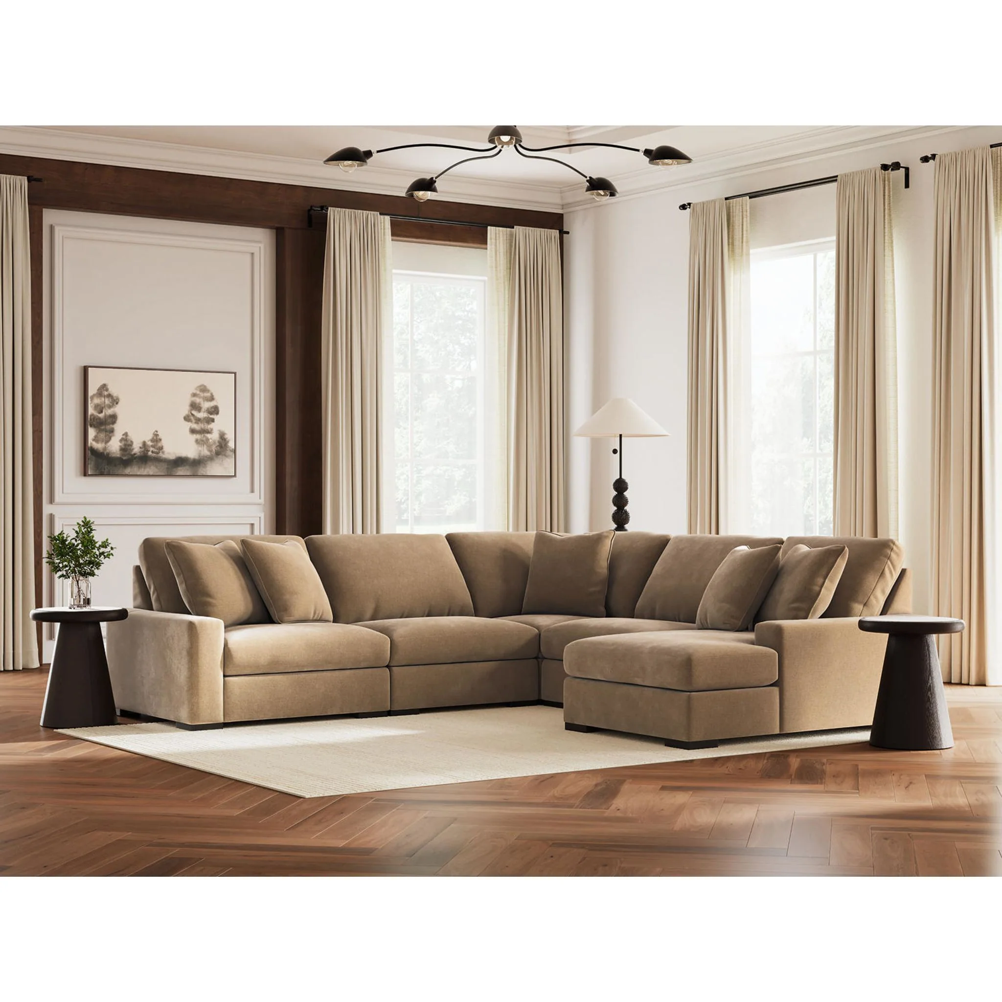 Calden-Exclusive 5 Piece Modular Sectional with Chaise - Image 60