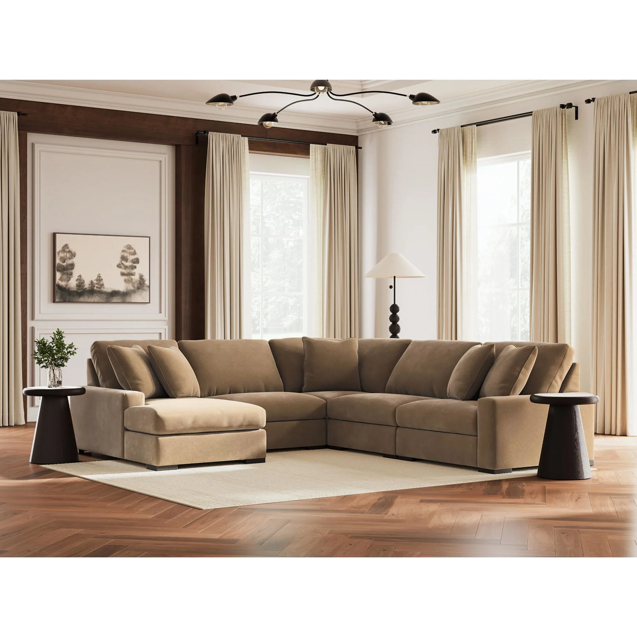 Calden-Exclusive 5 Piece Modular Sectional with Chaise - Image 66