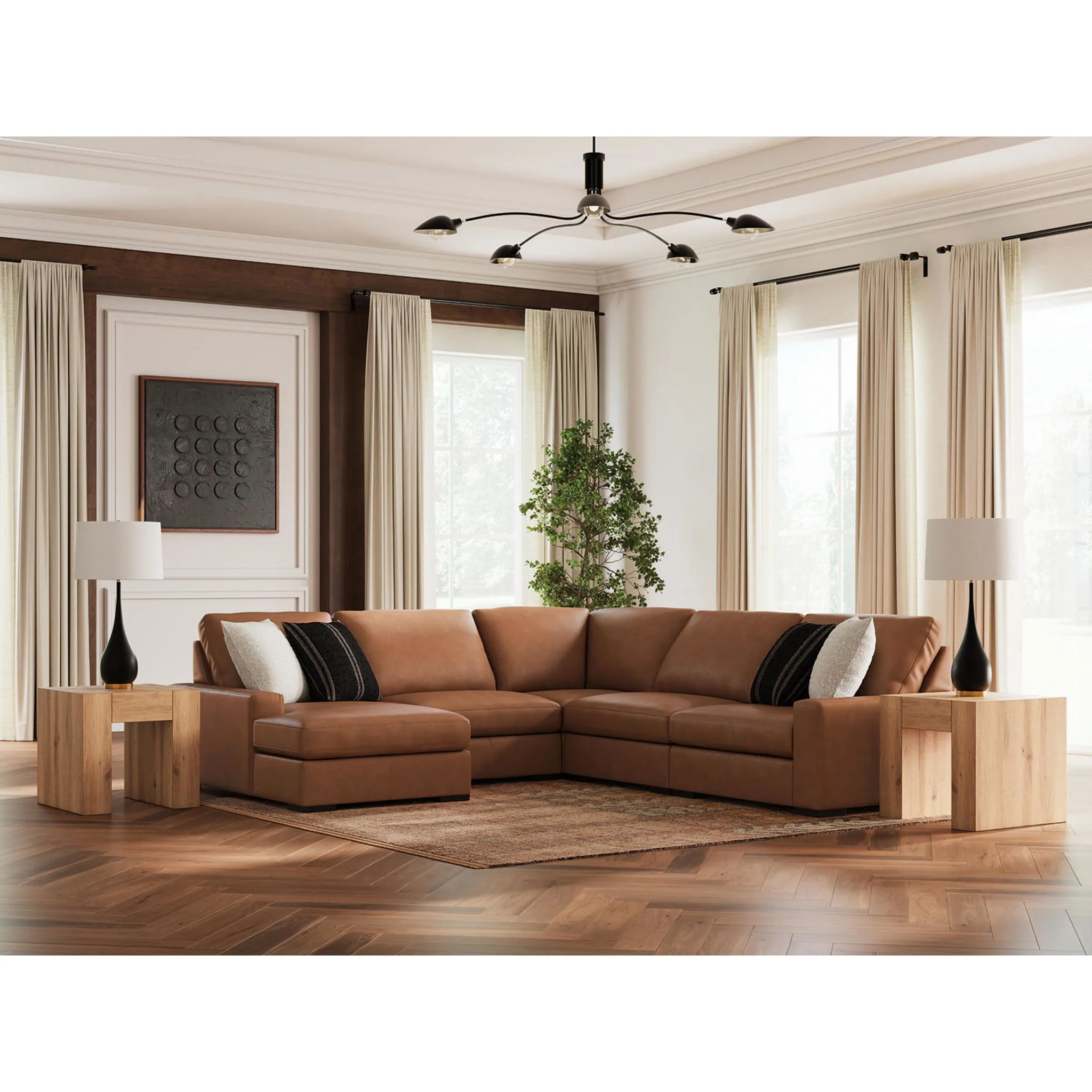 Calden-Exclusive 5 Piece Modular Sectional with Chaise - Image 15