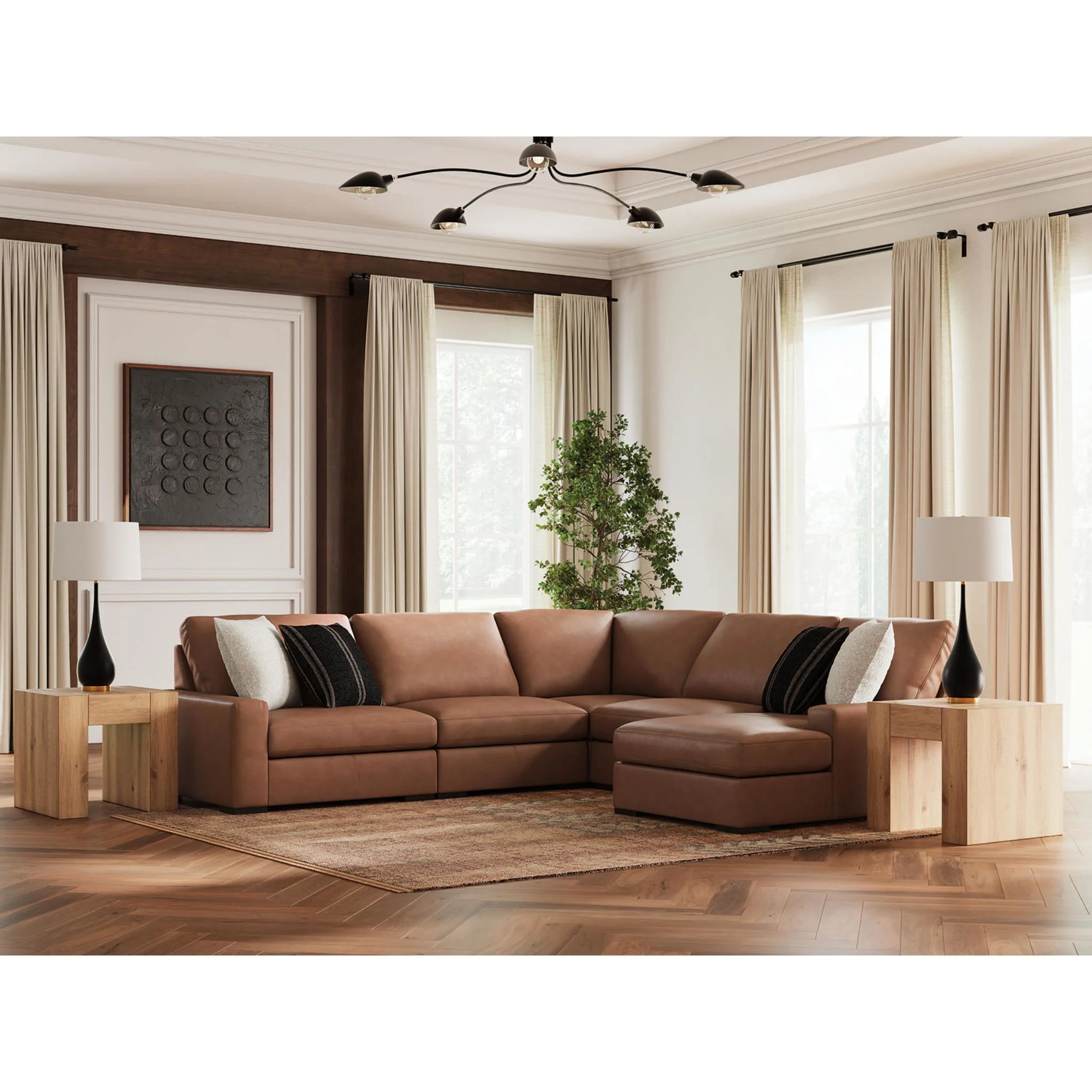 Calden-Exclusive 5 Piece Modular Sectional with Chaise - Image 7
