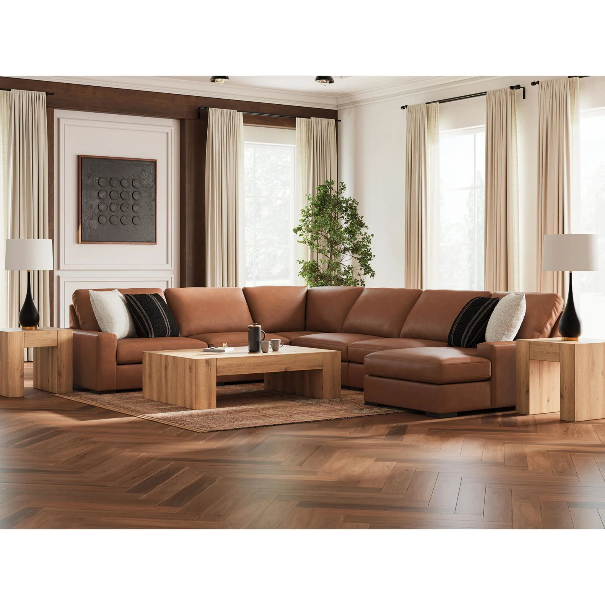 Calden-Exclusive 6 Piece Modular Sectional with Chaise - Image 13