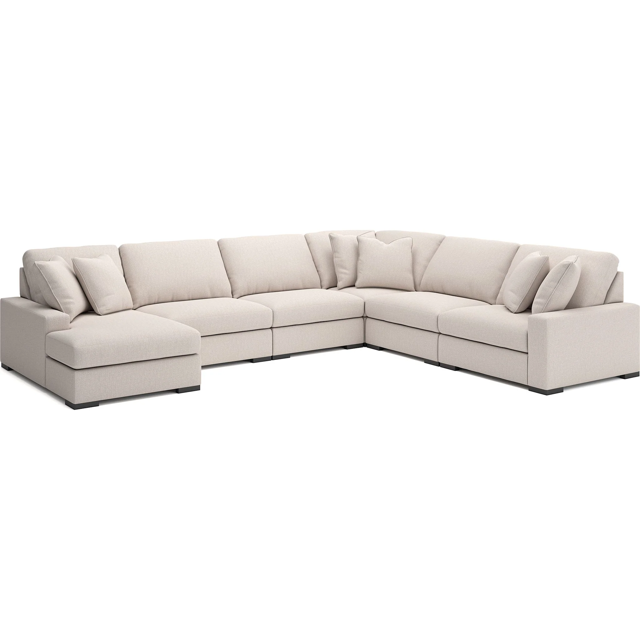 Calden-Exclusive 6 Piece Modular Sectional with Chaise - Image 37