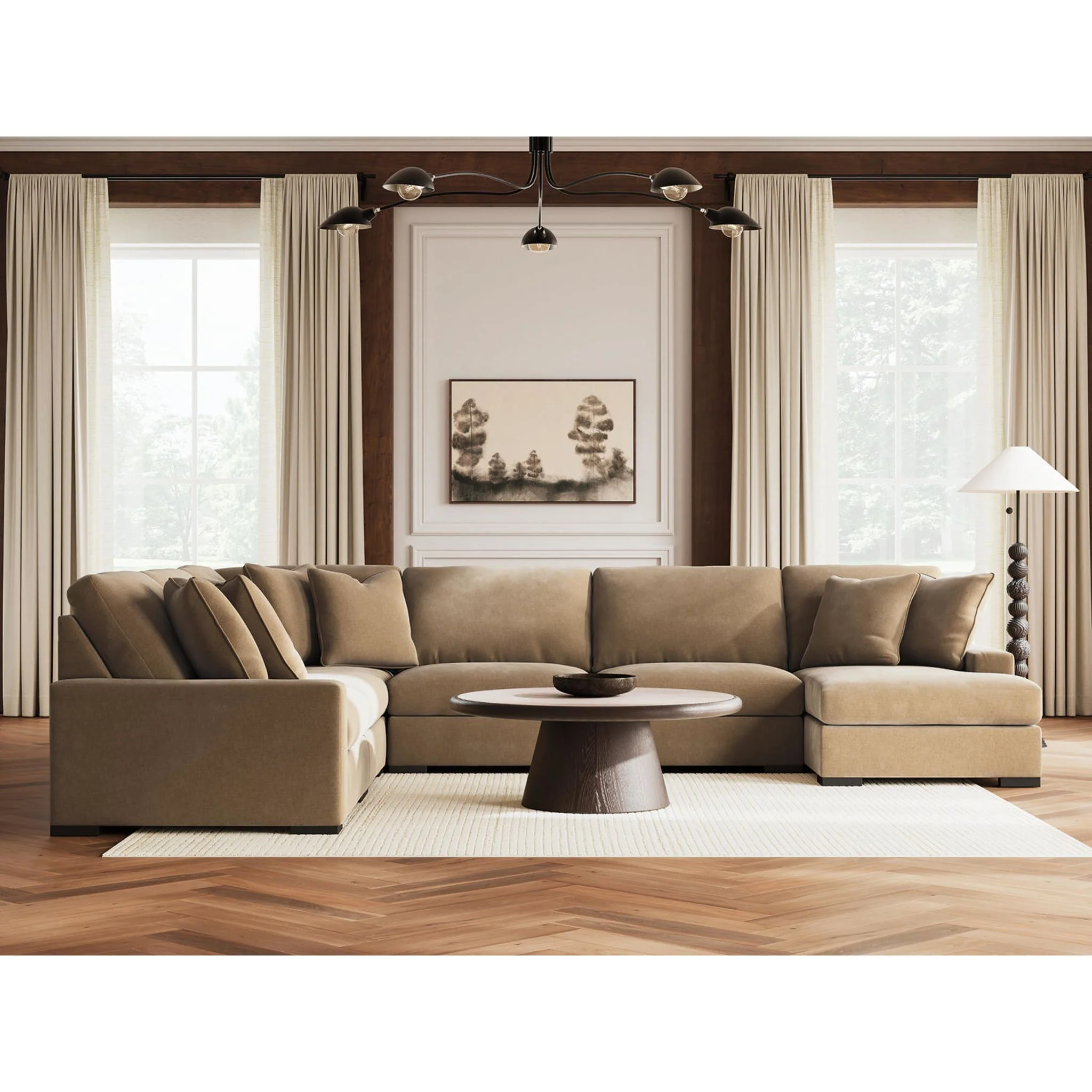 Calden-Exclusive 6 Piece Modular Sectional with Chaise - Image 6