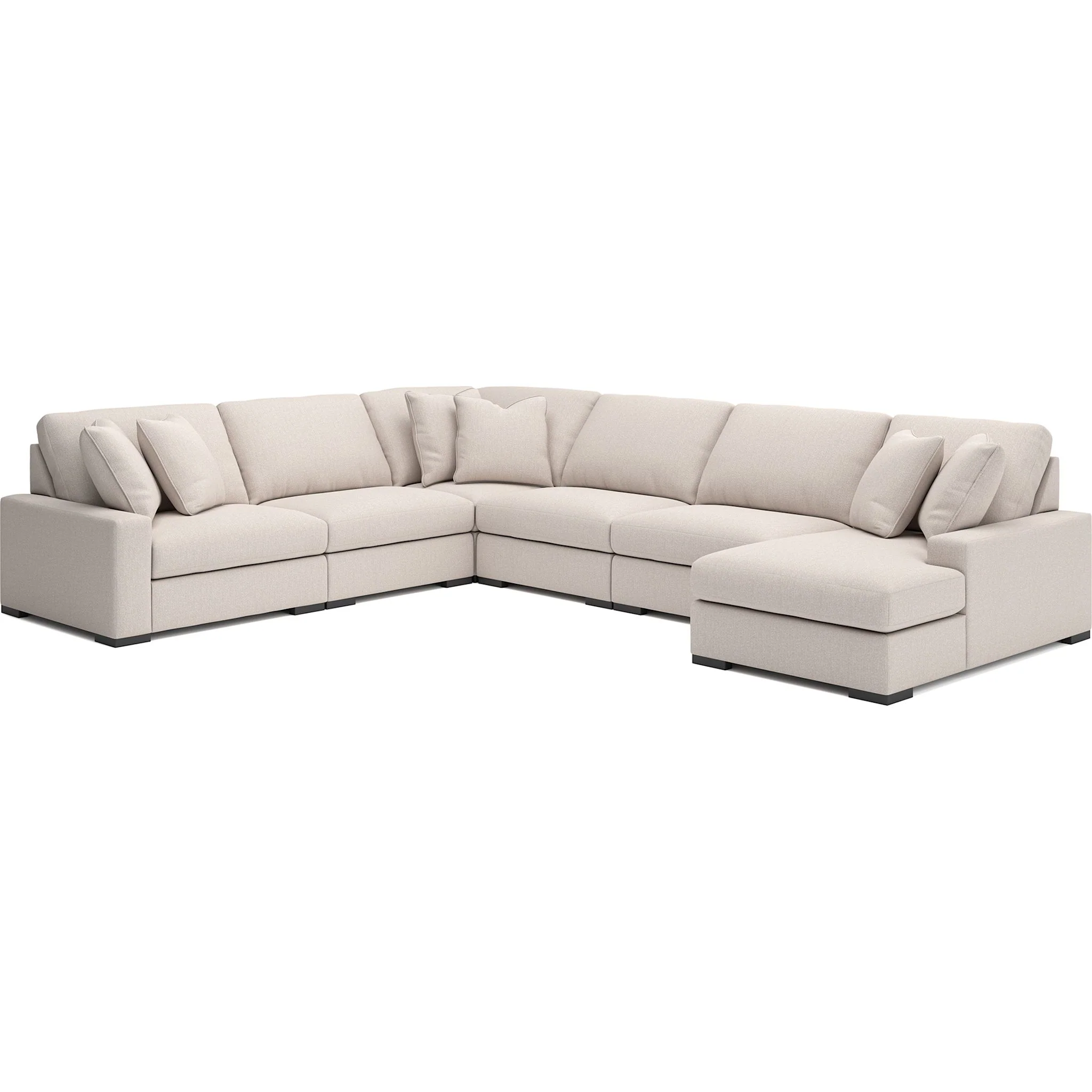 Calden-Exclusive 6 Piece Modular Sectional with Chaise - Image 7