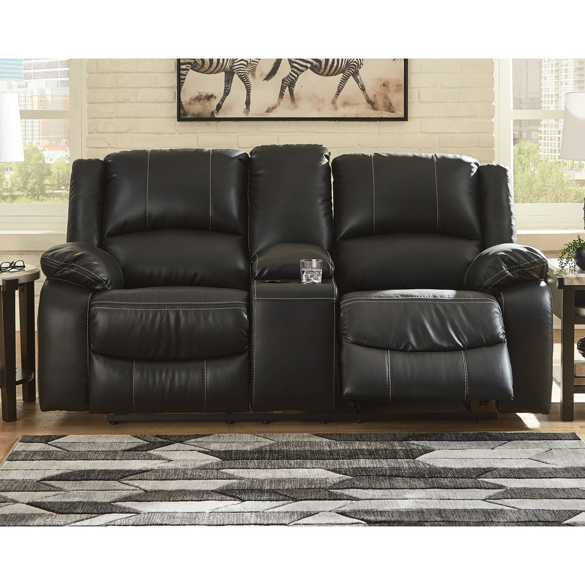 Calderwell Reclining Loveseat with Console - Image 3