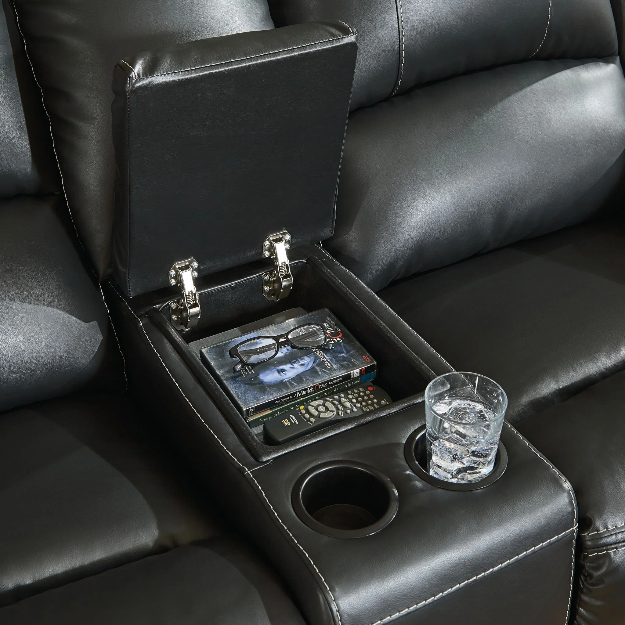 Calderwell Reclining Loveseat with Console - Image 5