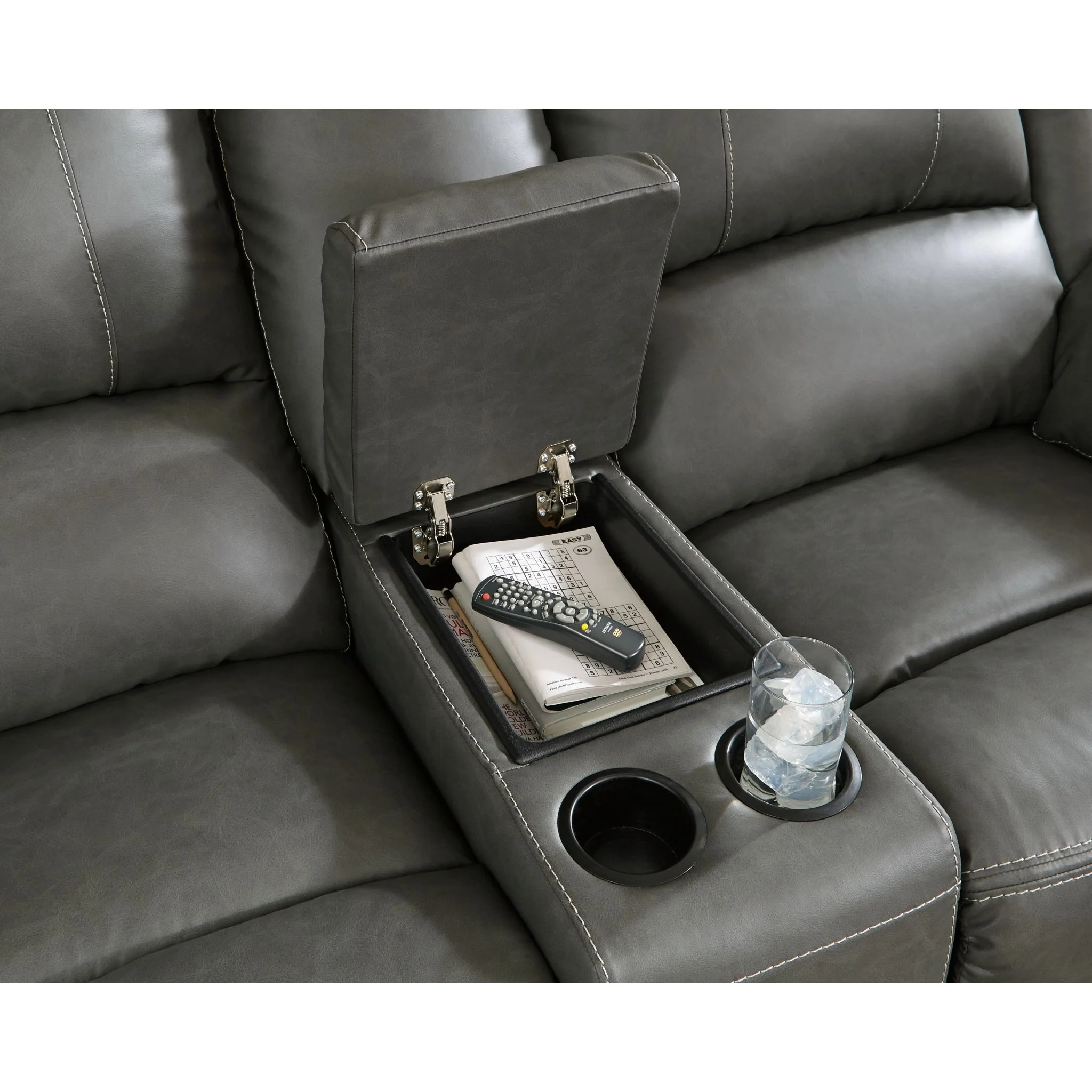 Calderwell Reclining Loveseat with Console - Image 4