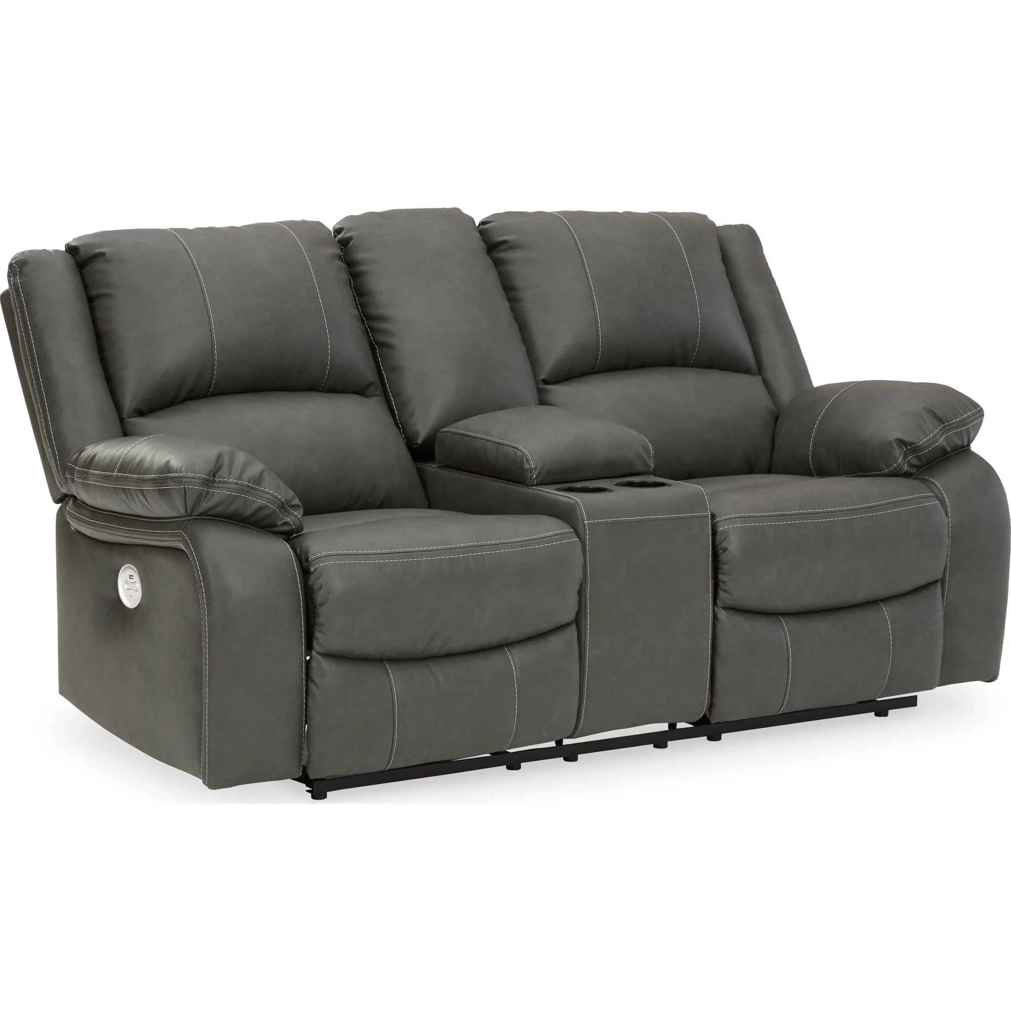 Calderwell Reclining Power Loveseat with Console - Image 3
