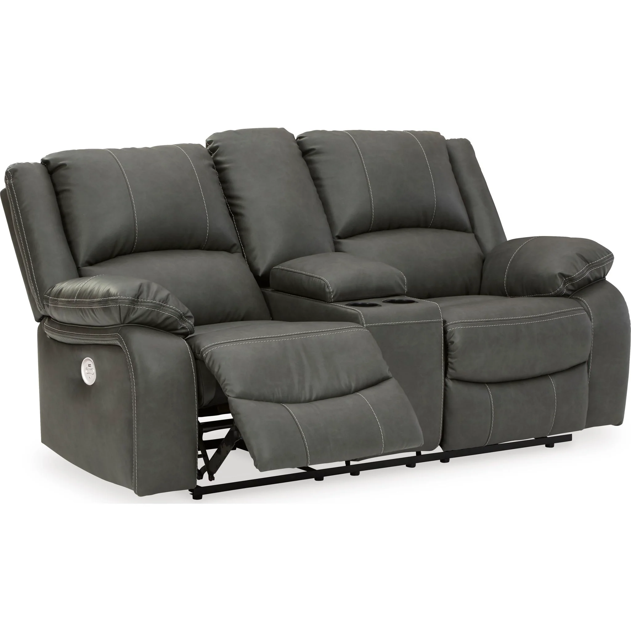 Calderwell Reclining Power Loveseat with Console - Image 5
