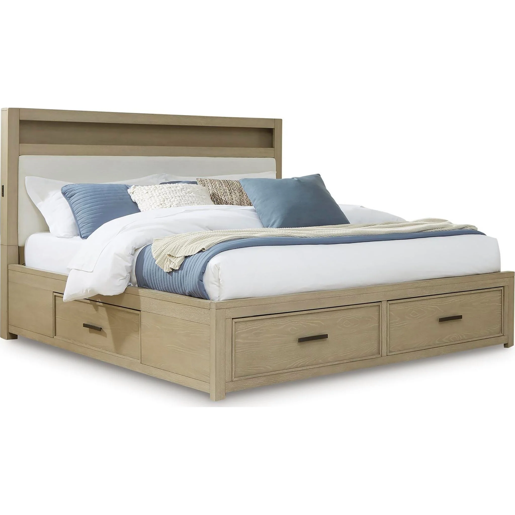 Calmoro-Exclusive Bookcase Storage Bed - Image 12