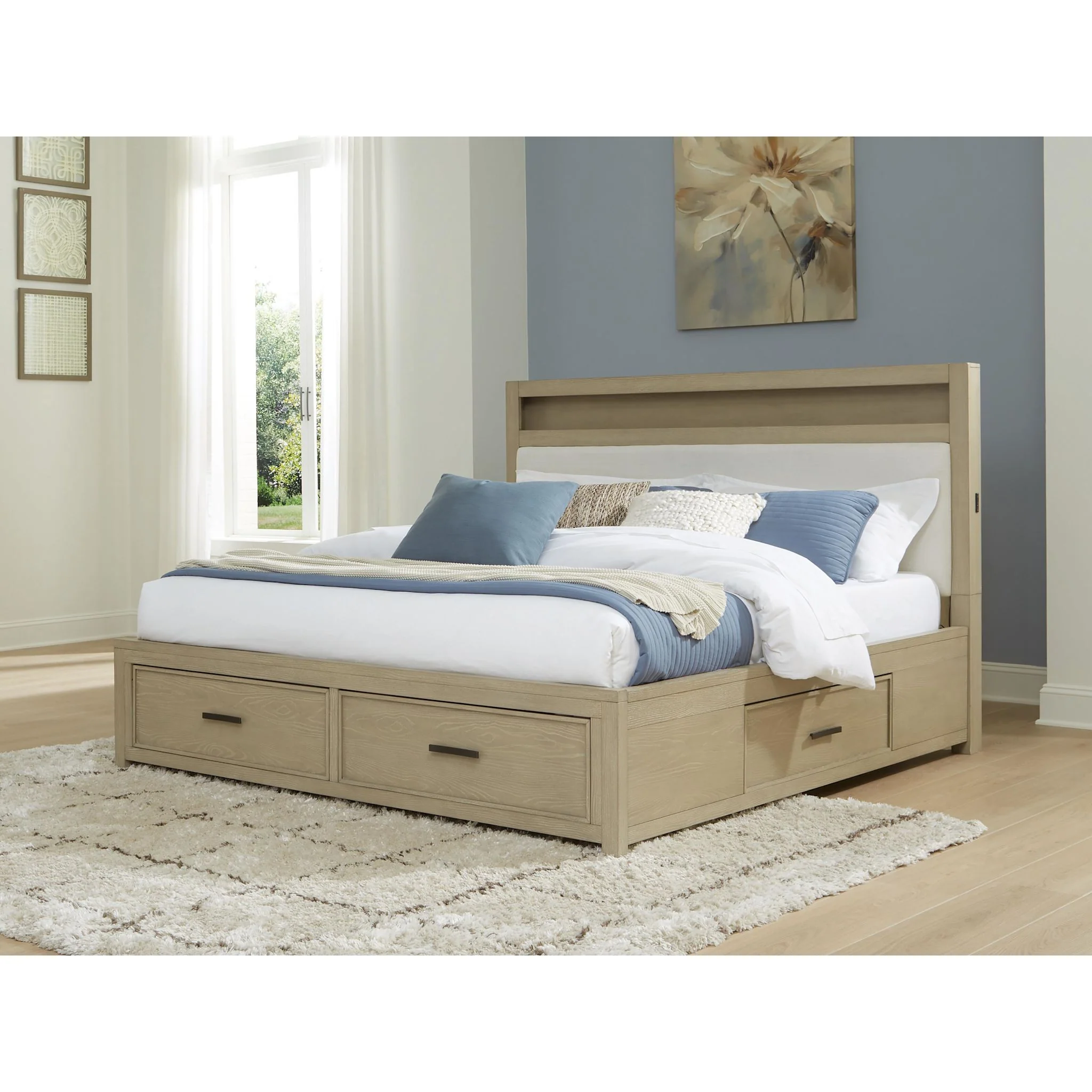 Calmoro-Exclusive Bookcase Storage Bed - Image 36