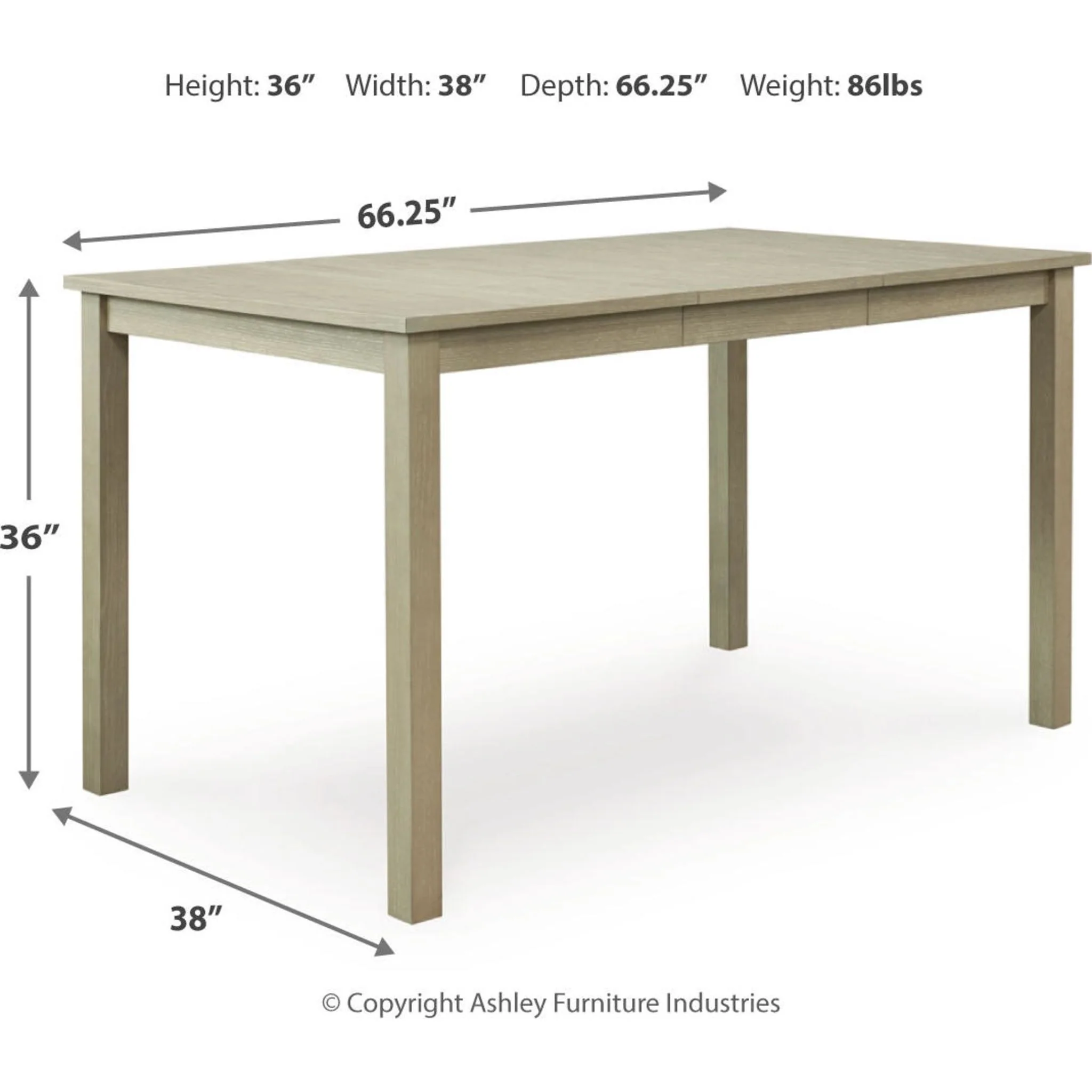 Calmoro-Exclusive Counter Height Extension Table - Image 11