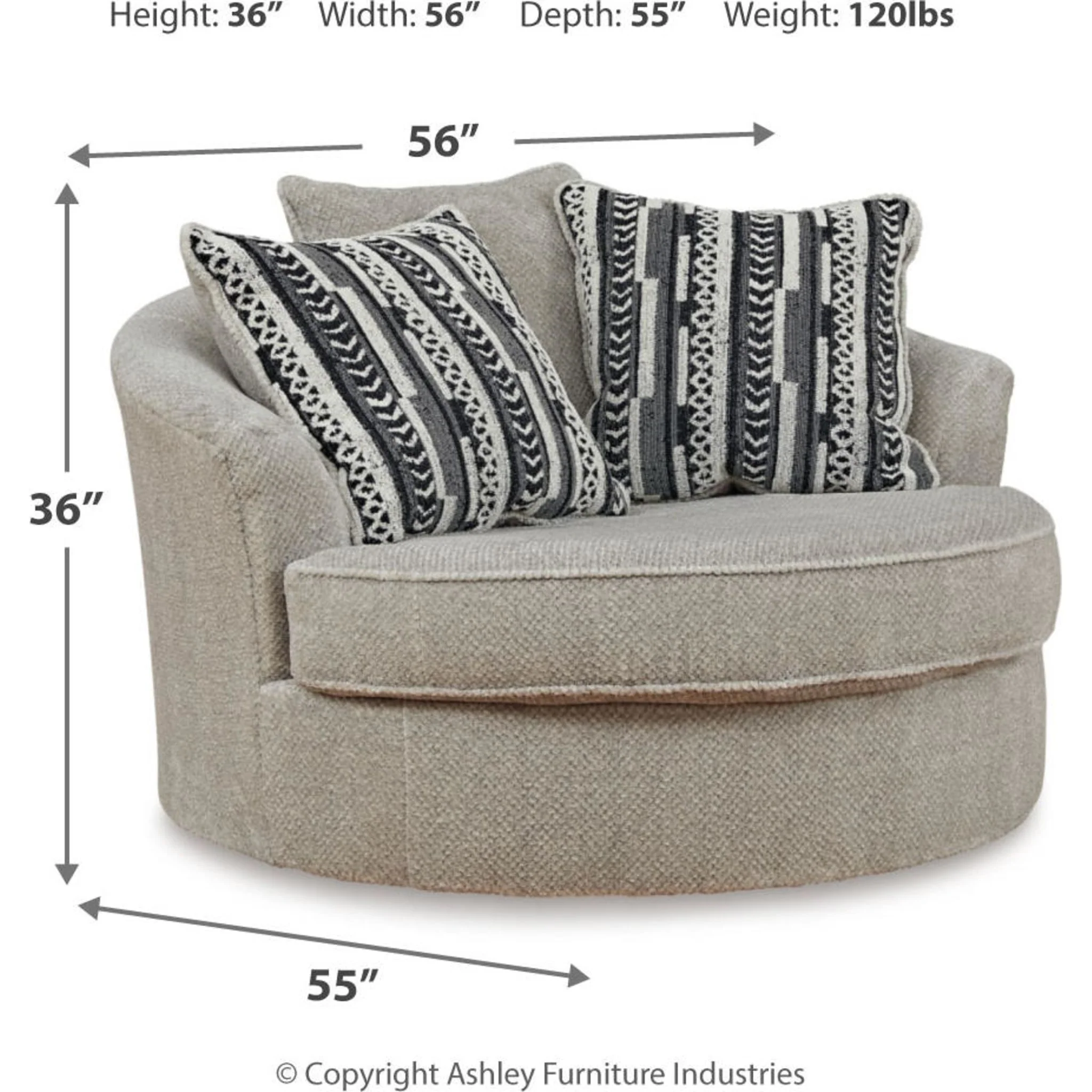 Calnita Swivel Accent Chair - Image 3
