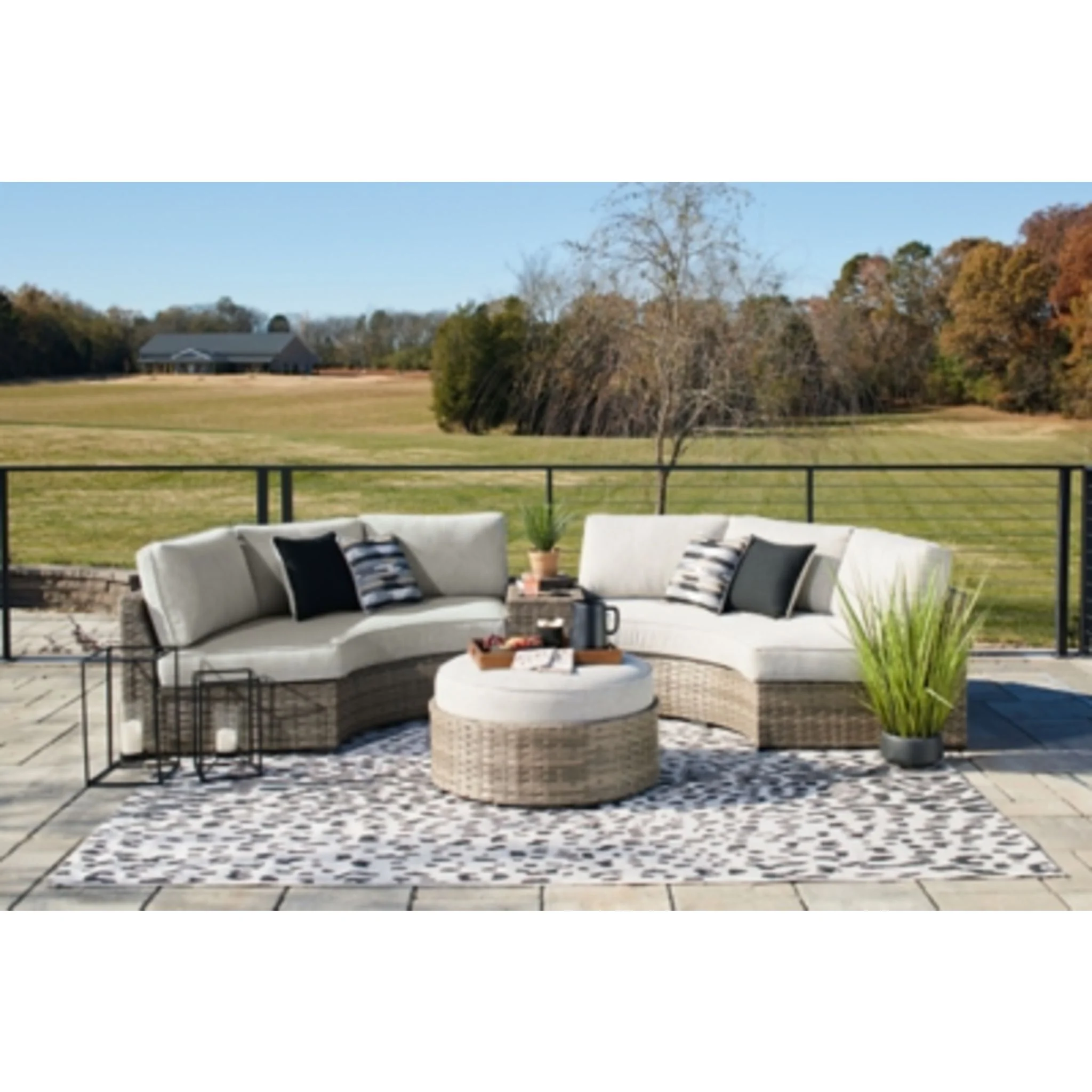 Calworth 4 Piece Outdoor Sectional - Image 5