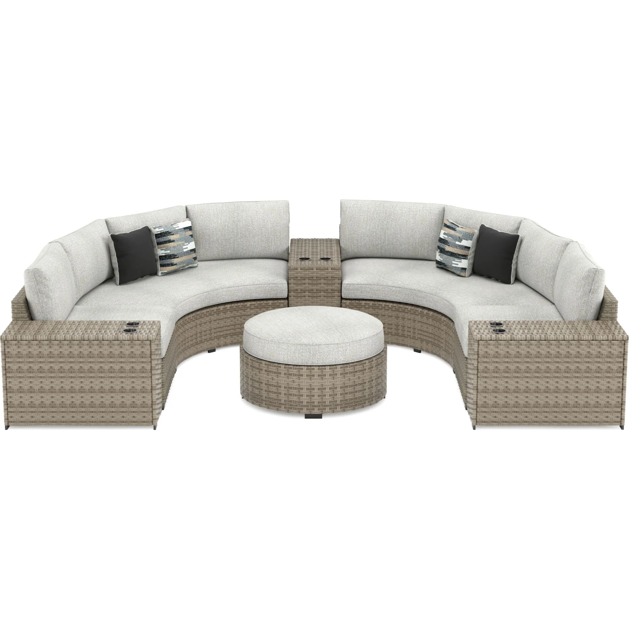 Calworth 7 Piece Outdoor Sectional with Ottoman - Image 2