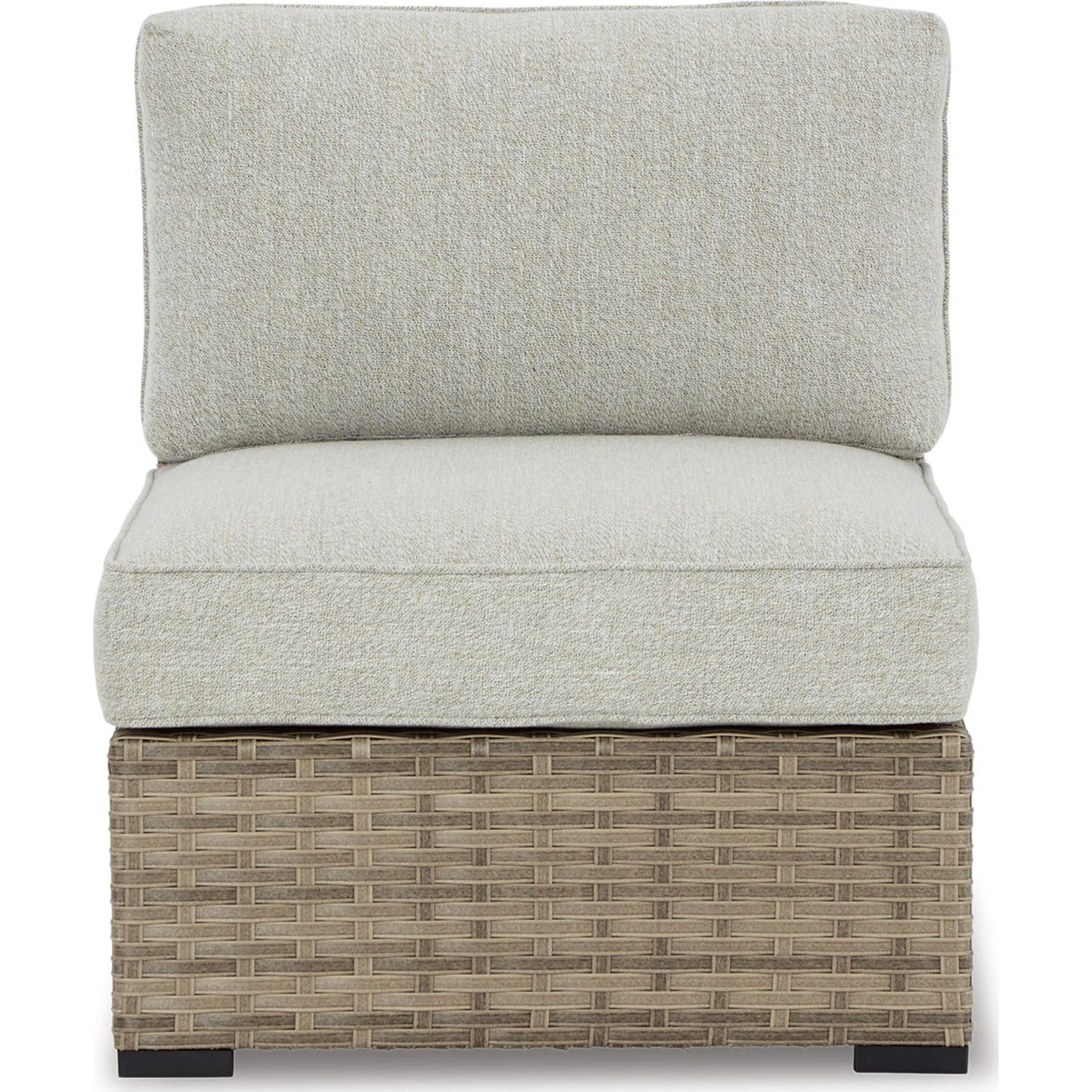 Calworth Outdoor Modular Armless Chair (Set of 2) with Cushion - Image 12
