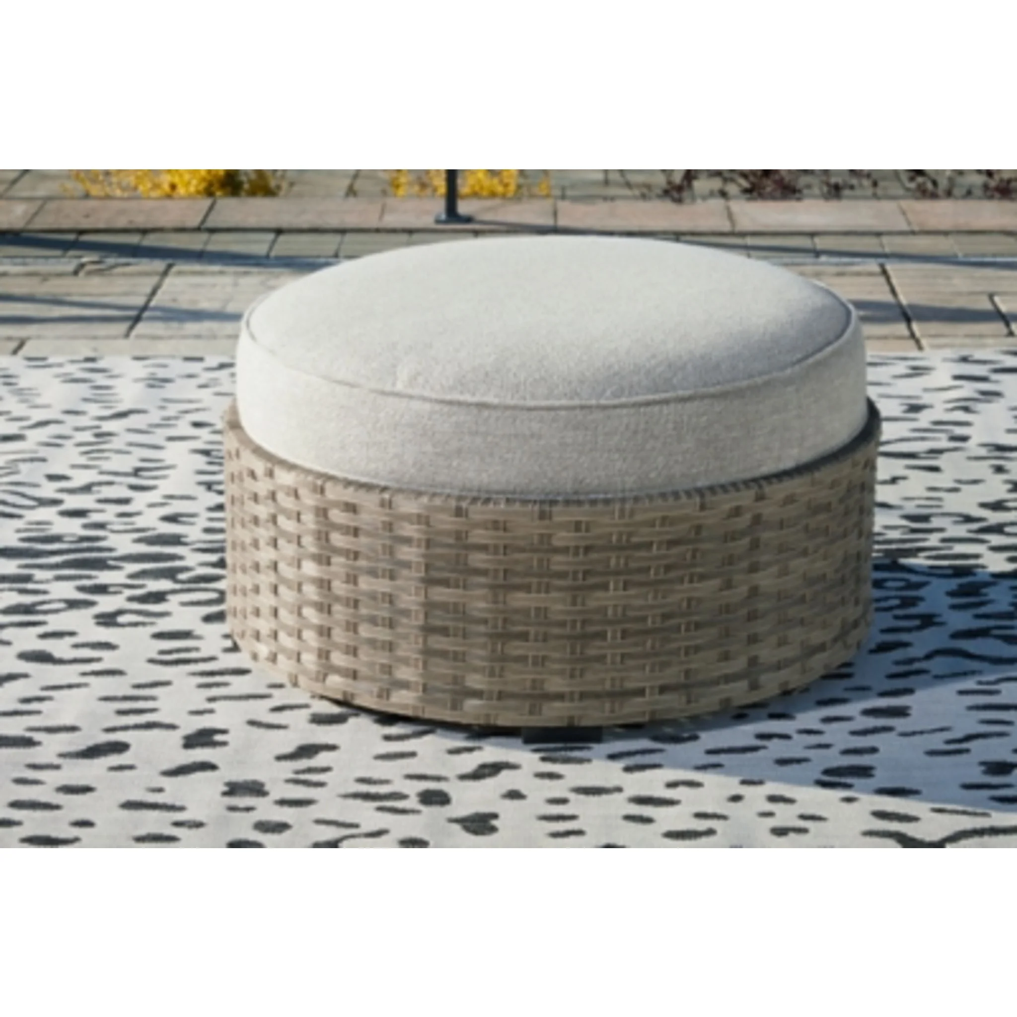 Calworth Outdoor Ottoman with Cushion - Image 2