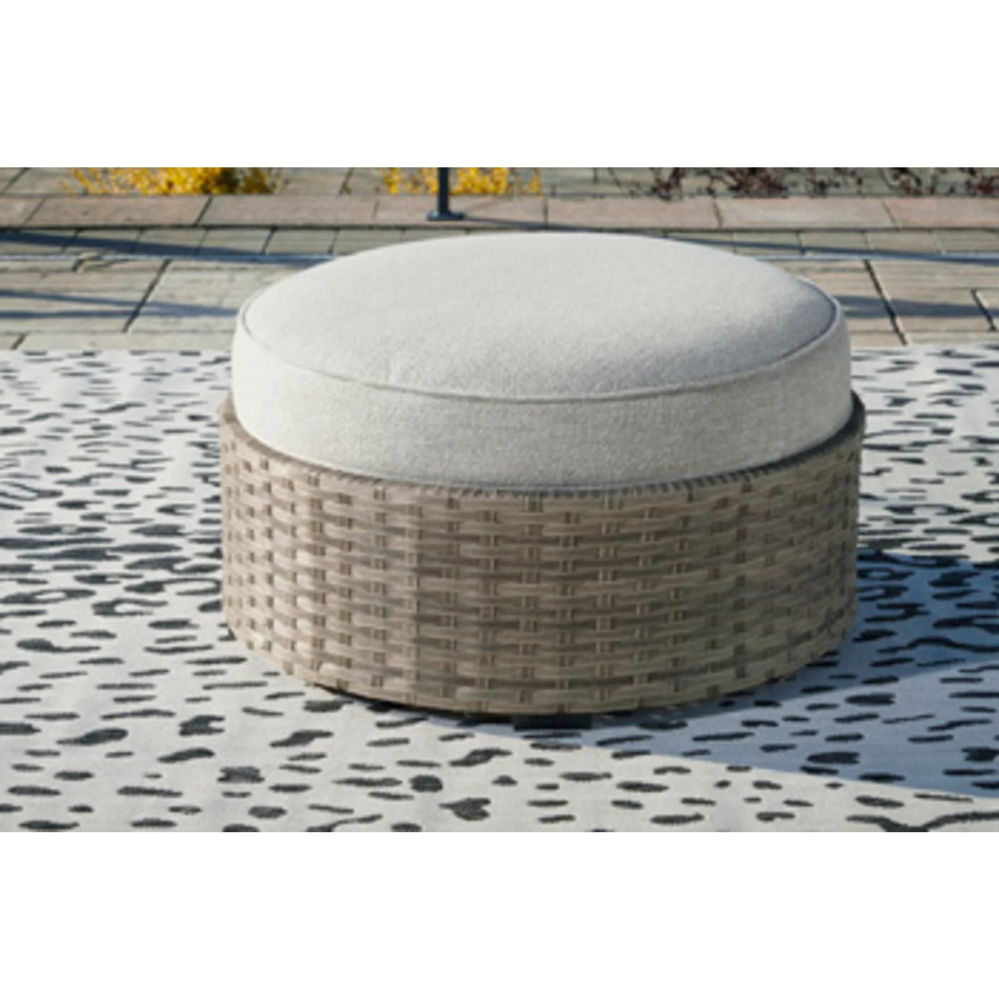 Calworth Outdoor Ottoman with Cushion - Image 3