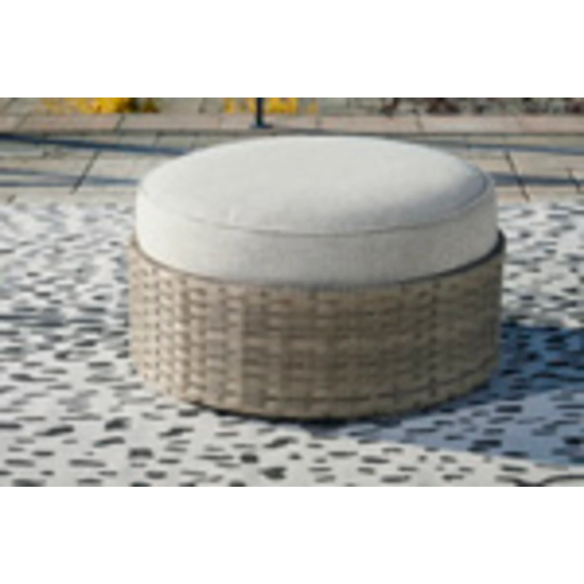 Calworth Outdoor Ottoman with Cushion - Image 4