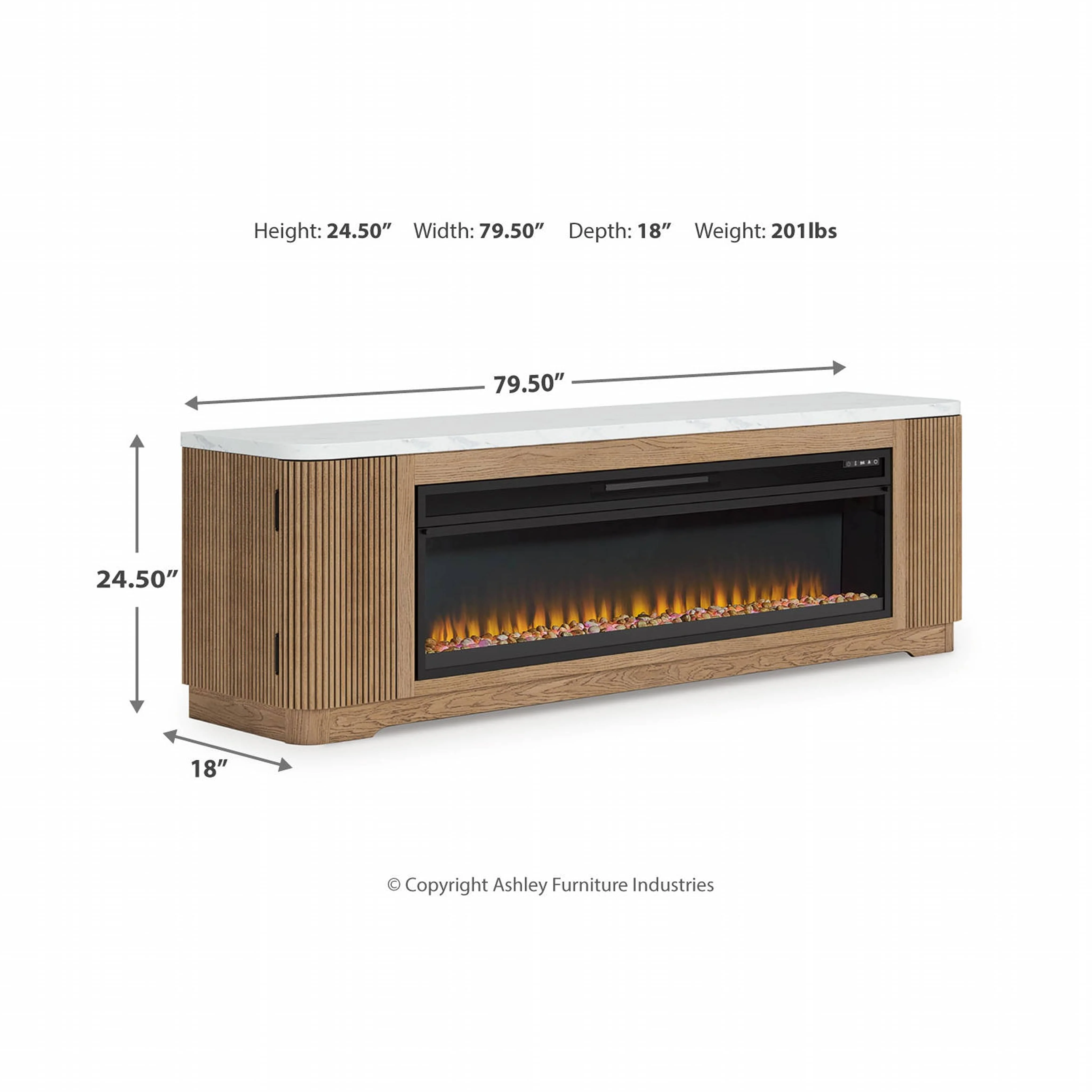 Camdill TV Stand with Fireplace - Image 3